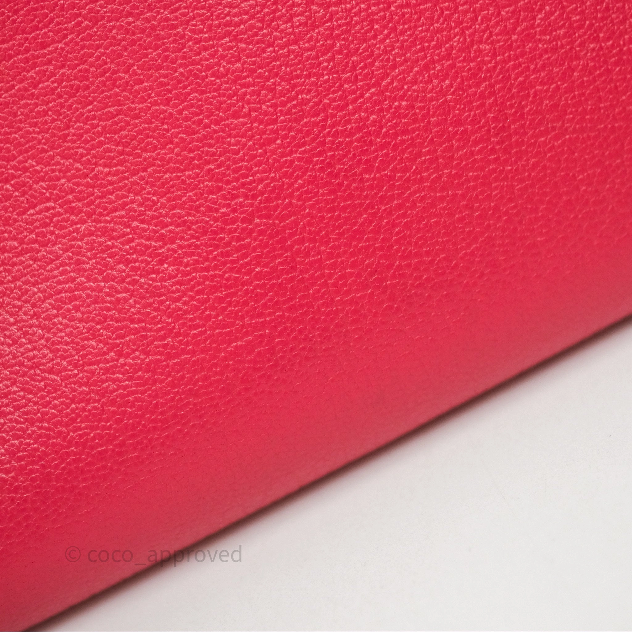 Herms Kelly Wallet Pink Chevre Mysore Palladium Hardware