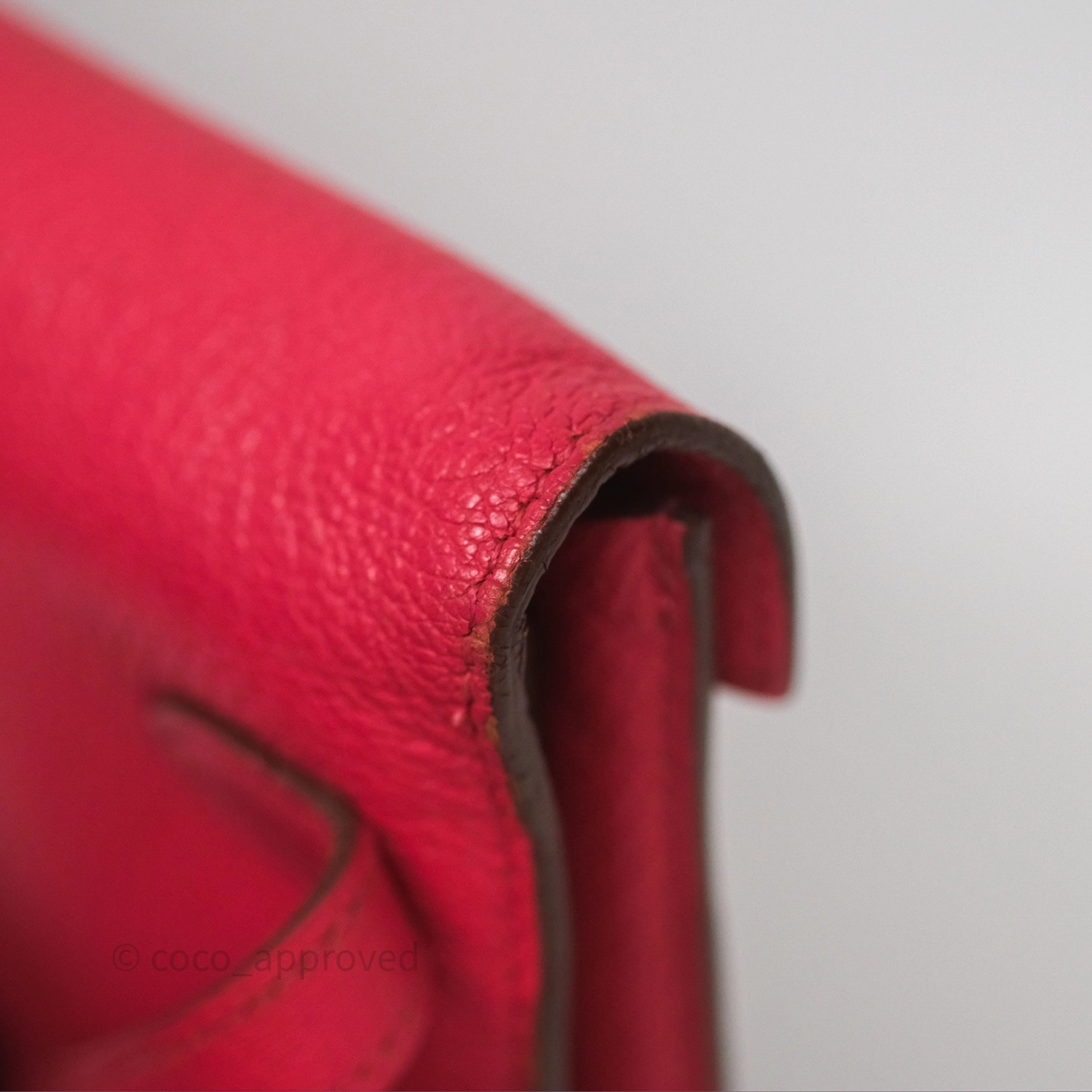 Herms Kelly Wallet Pink Chevre Mysore Palladium Hardware