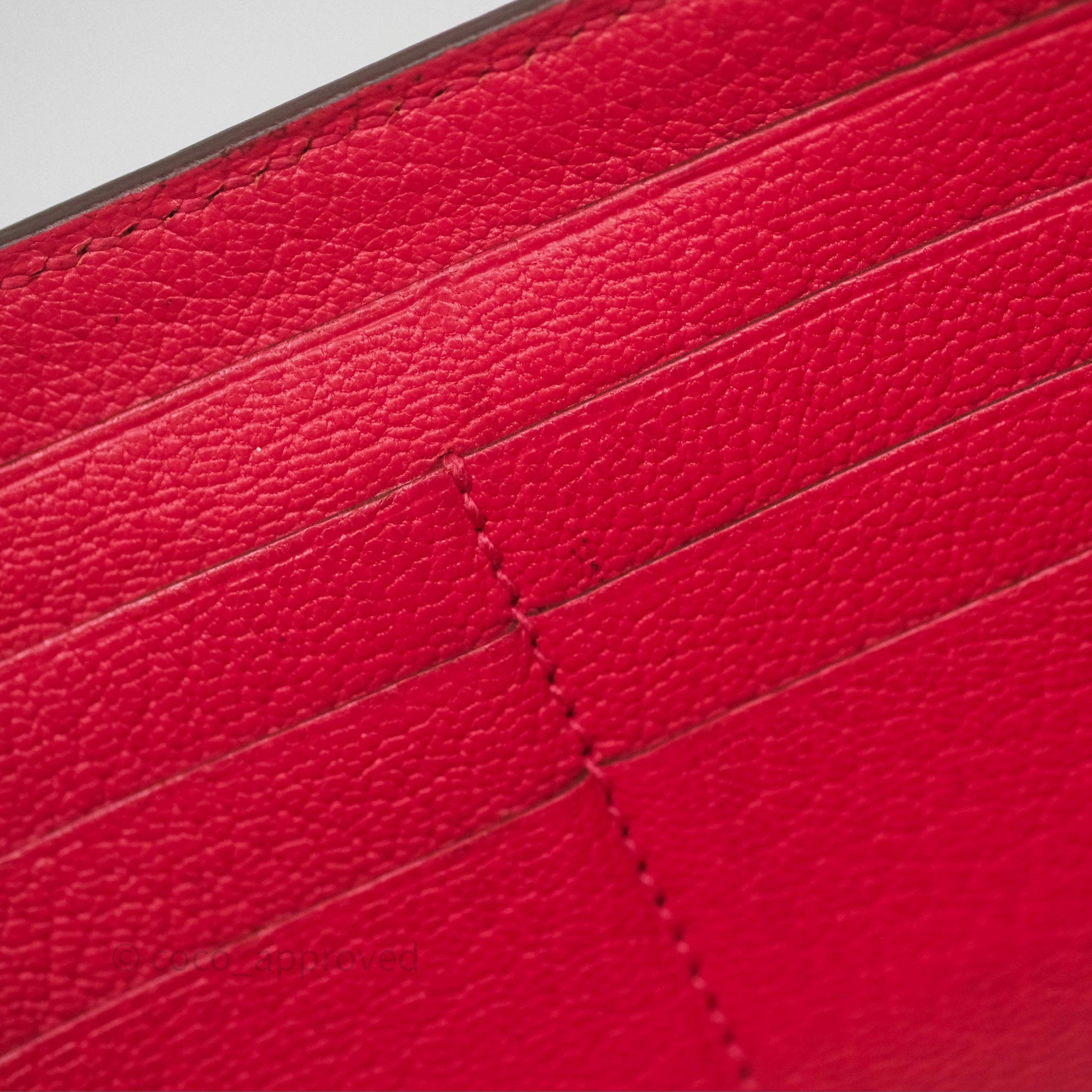 Herms Kelly Wallet Pink Chevre Mysore Palladium Hardware