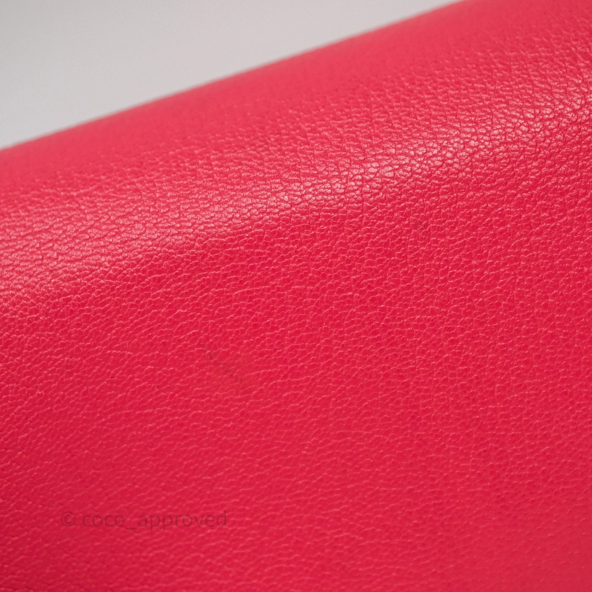 Herms Kelly Wallet Pink Chevre Mysore Palladium Hardware