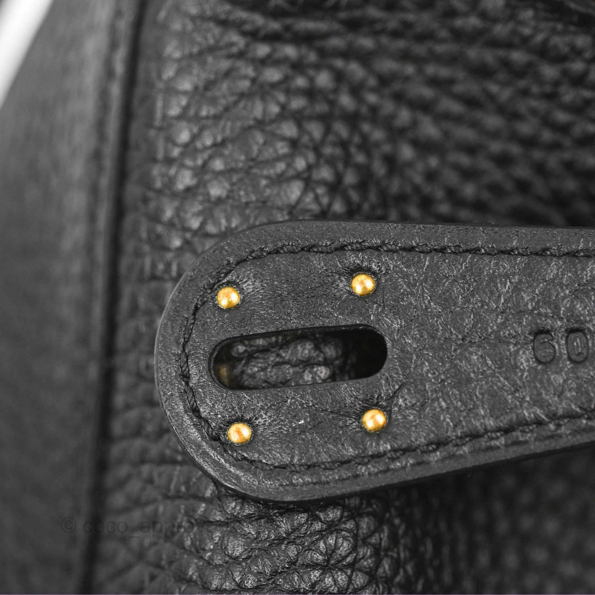 Herms Lindy 26 Black Clemence Gold Hardware