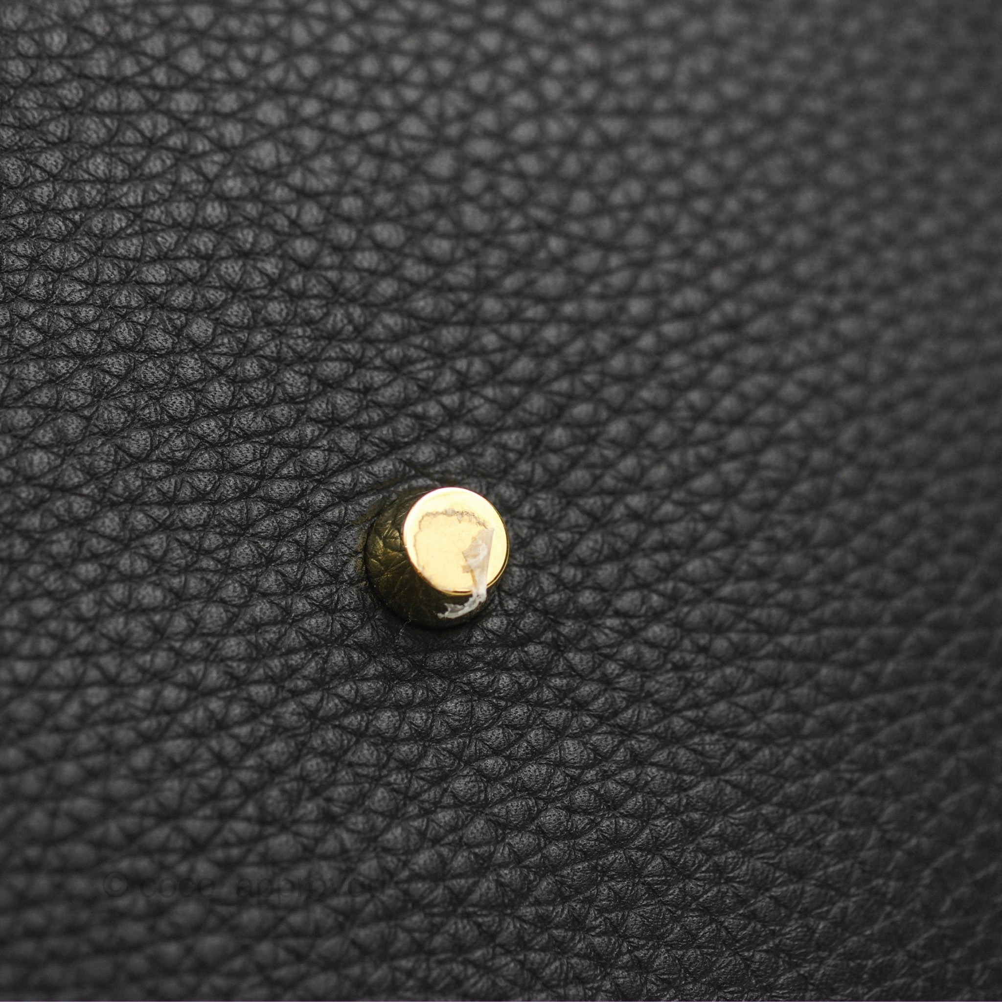 Herms Lindy 26 Black Clemence Gold Hardware
