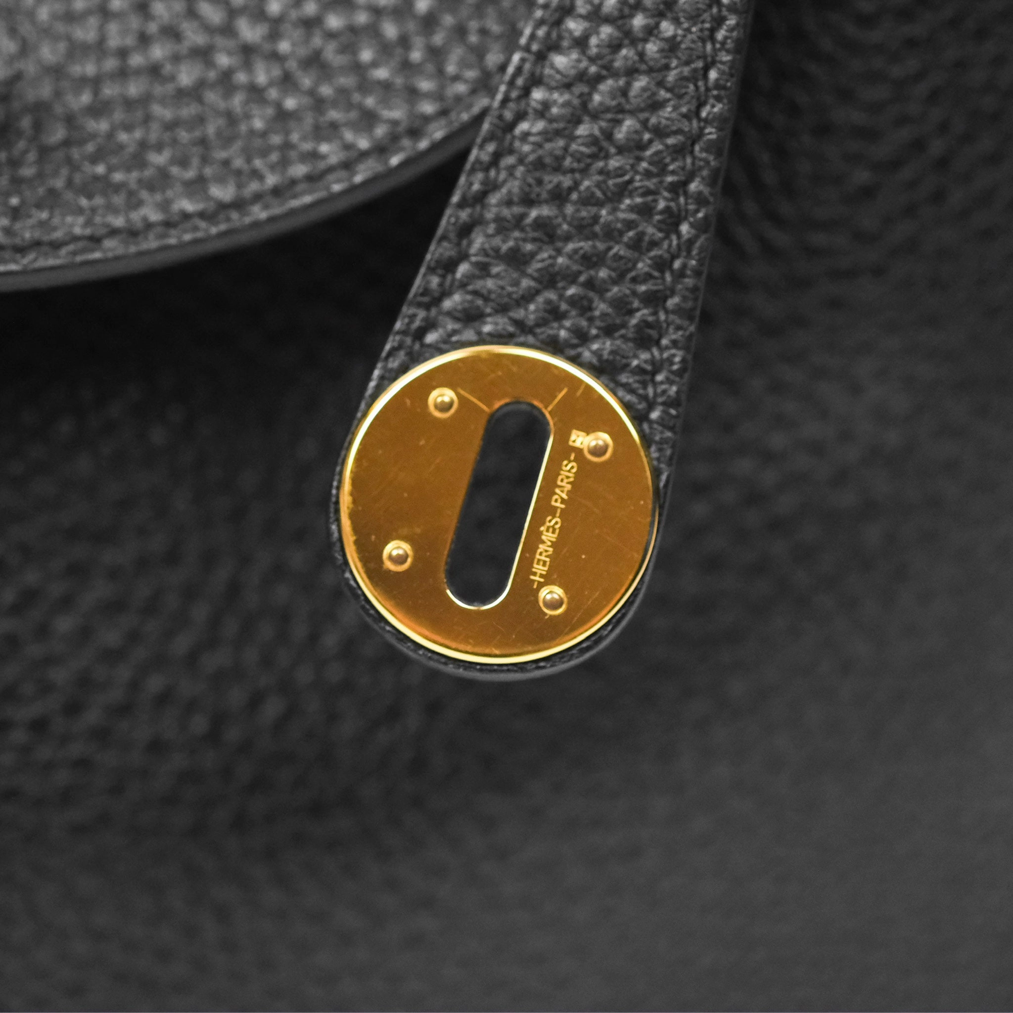 Herms Lindy 26 Black Clemence Gold Hardware