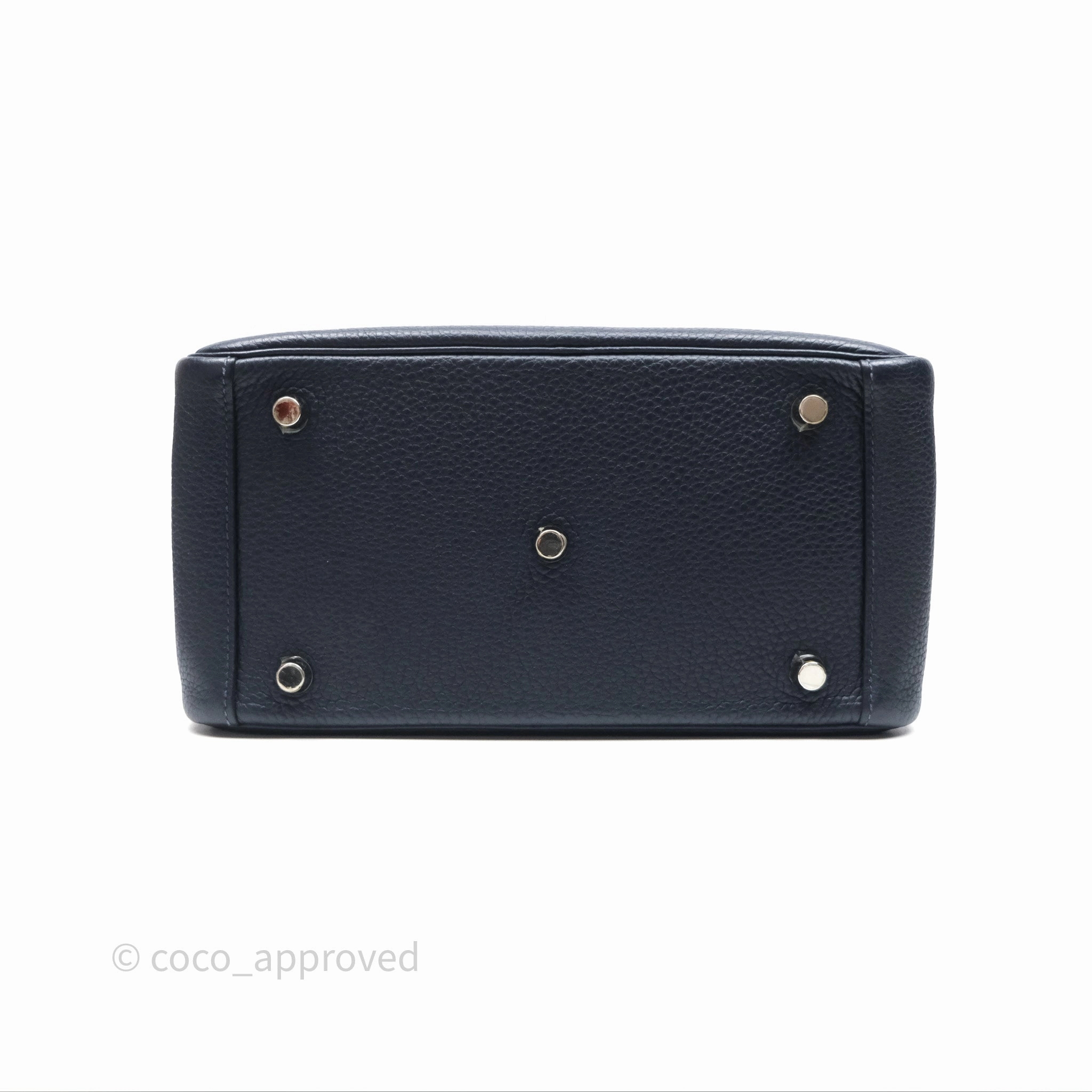 Herms Lindy 26 Bleu Nuit 2Z Clemence Palladium Hardware
