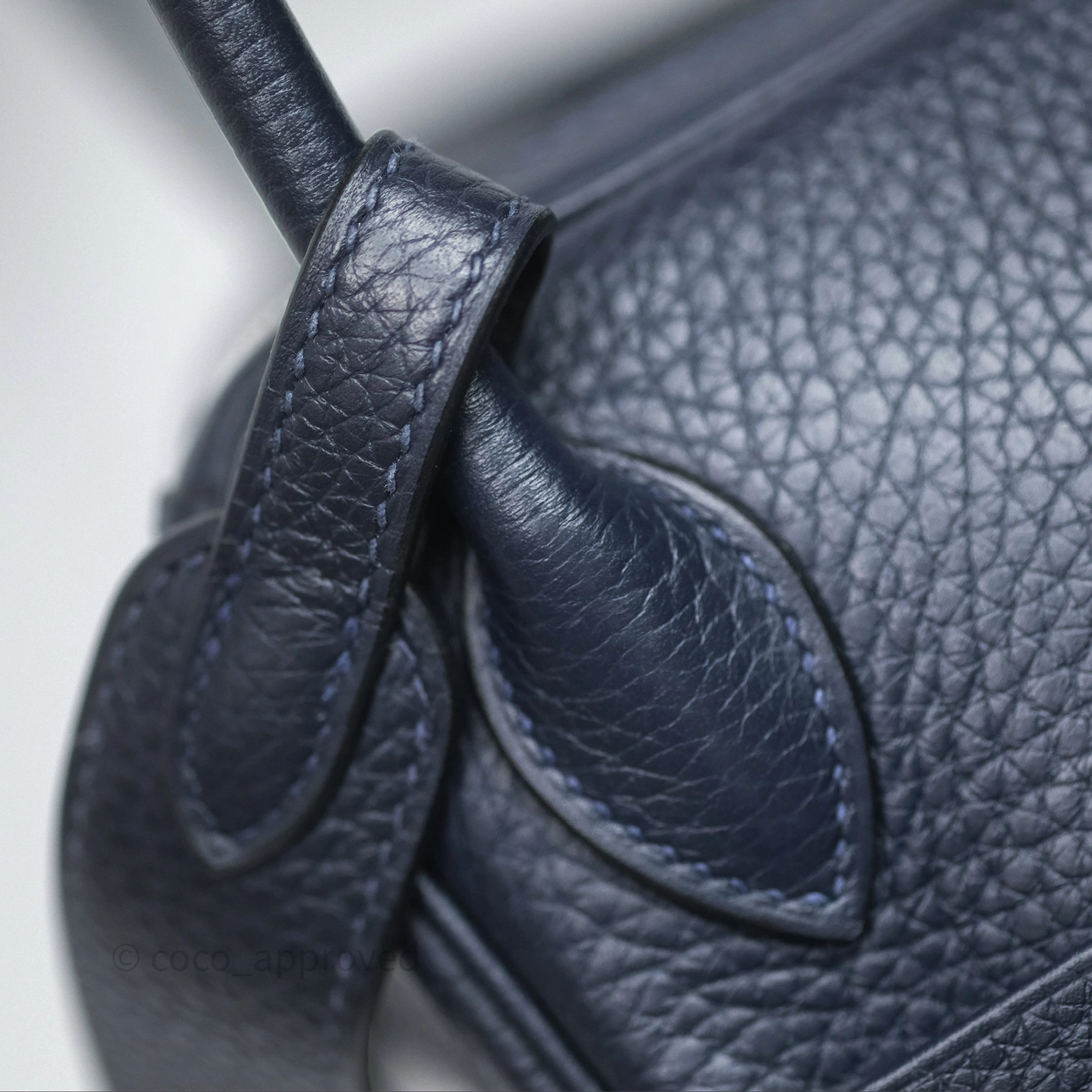 Herms Lindy 26 Bleu Nuit 2Z Clemence Palladium Hardware