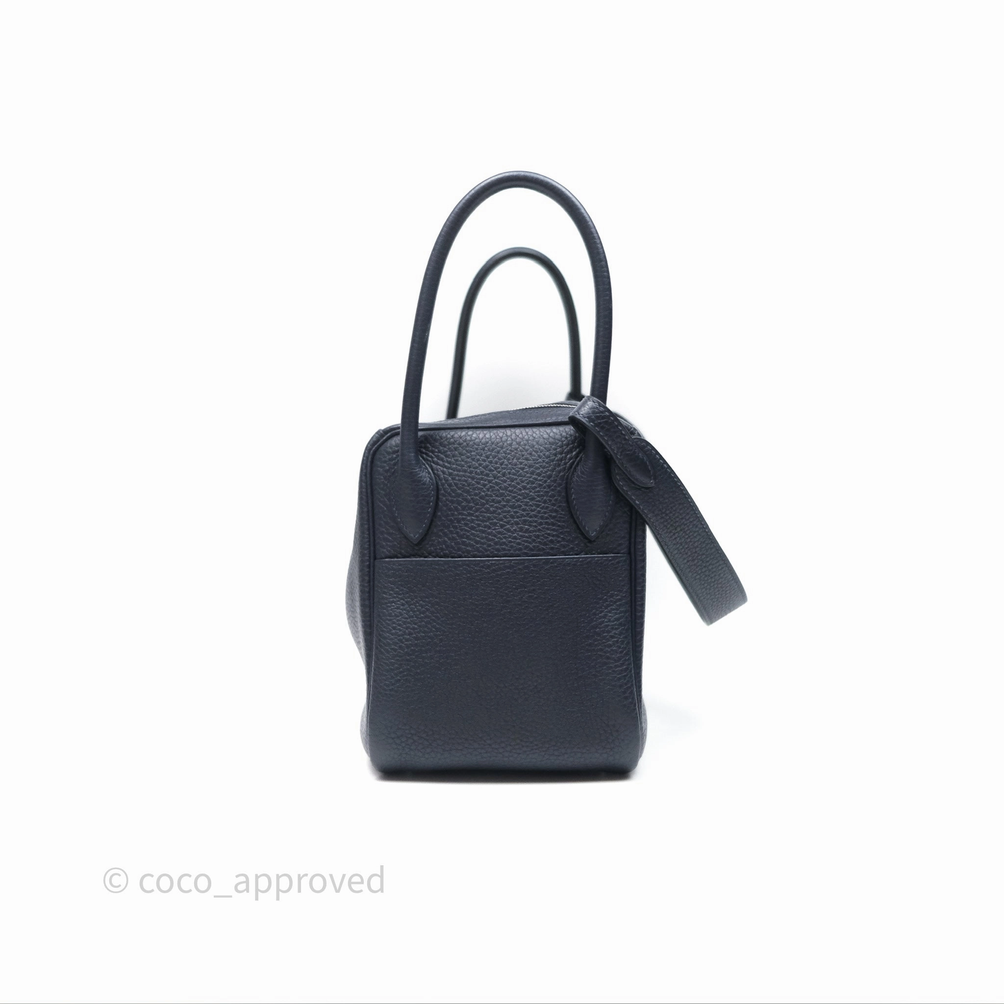 Herms Lindy 26 Bleu Nuit 2Z Clemence Palladium Hardware