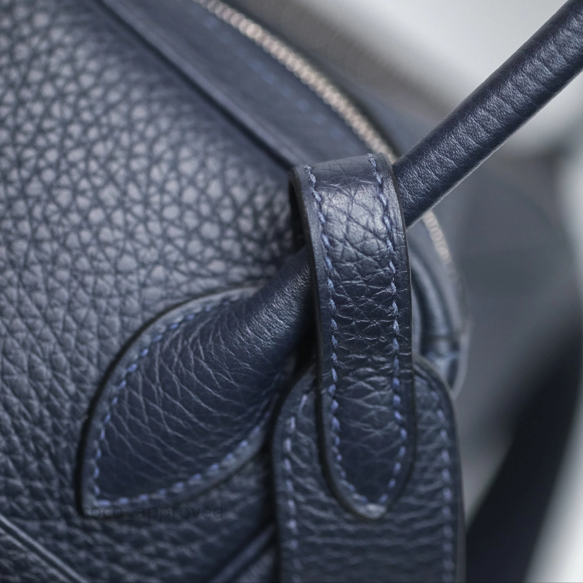 Herms Lindy 26 Bleu Nuit 2Z Clemence Palladium Hardware