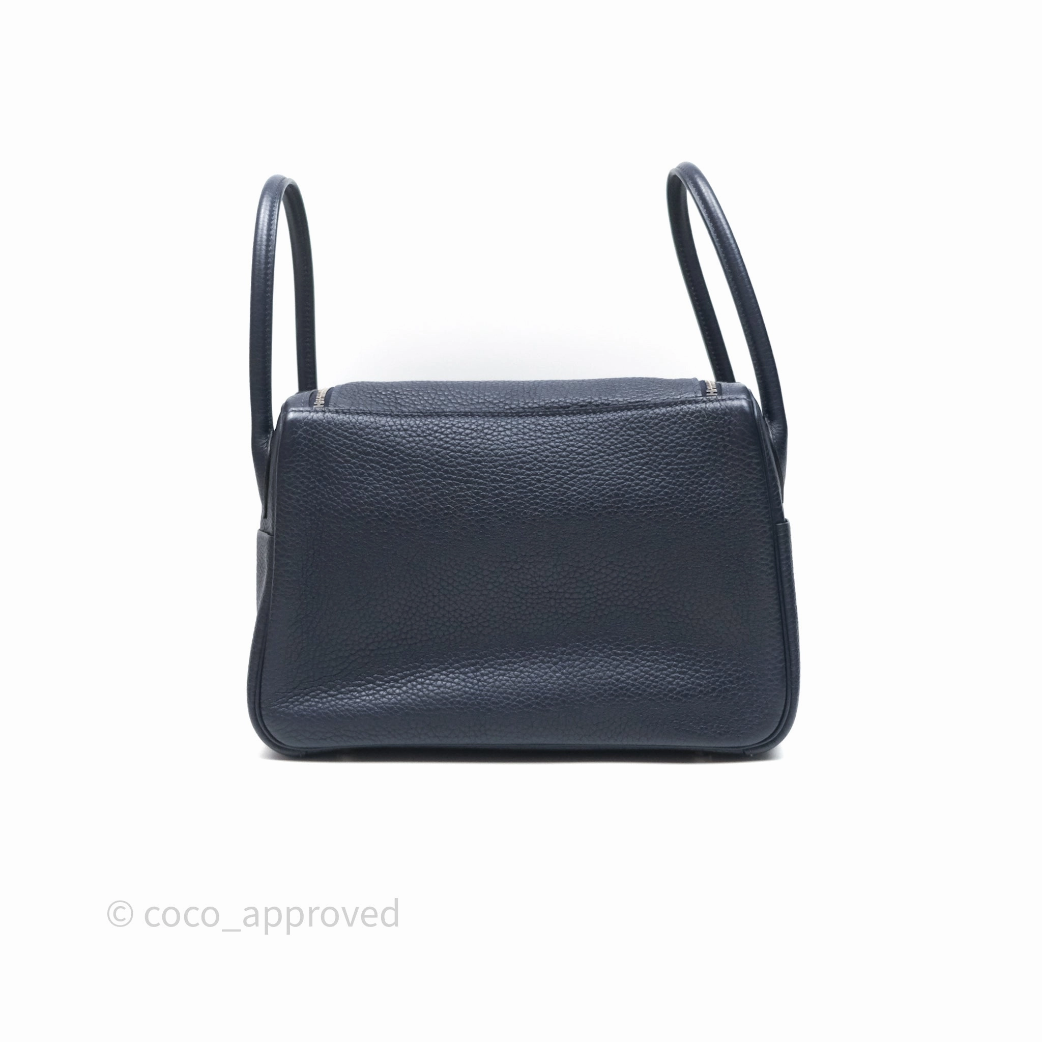 Herms Lindy 26 Bleu Nuit 2Z Clemence Palladium Hardware