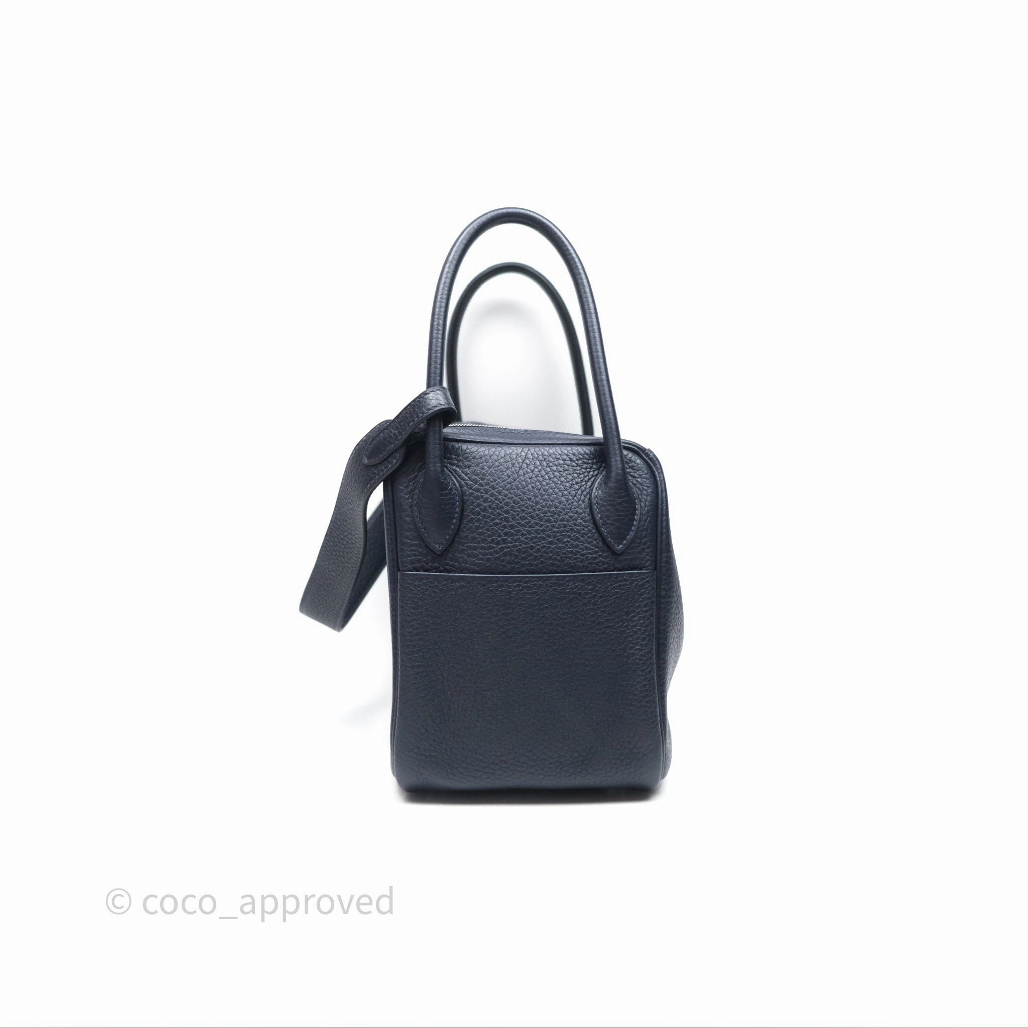 Herms Lindy 26 Bleu Nuit 2Z Clemence Palladium Hardware
