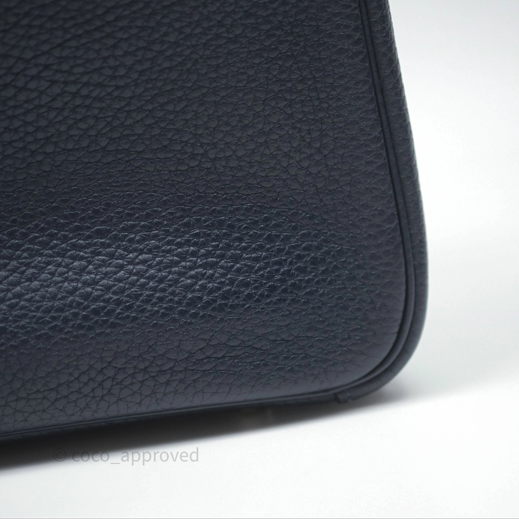 Herms Lindy 26 Bleu Nuit 2Z Clemence Palladium Hardware