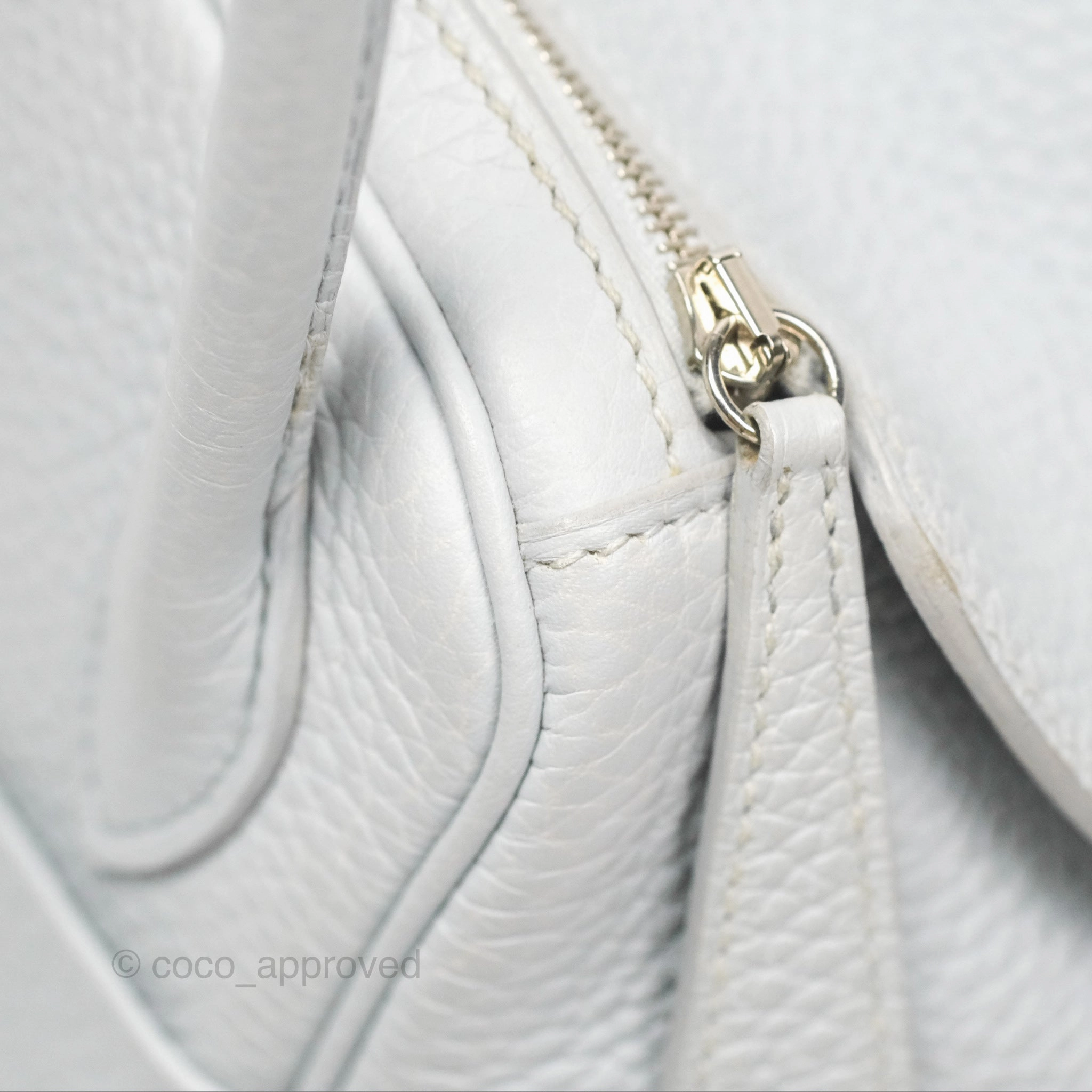 Herms Lindy 26 Blue Glacier 8U Taurillon Clemence Palladium Hardware