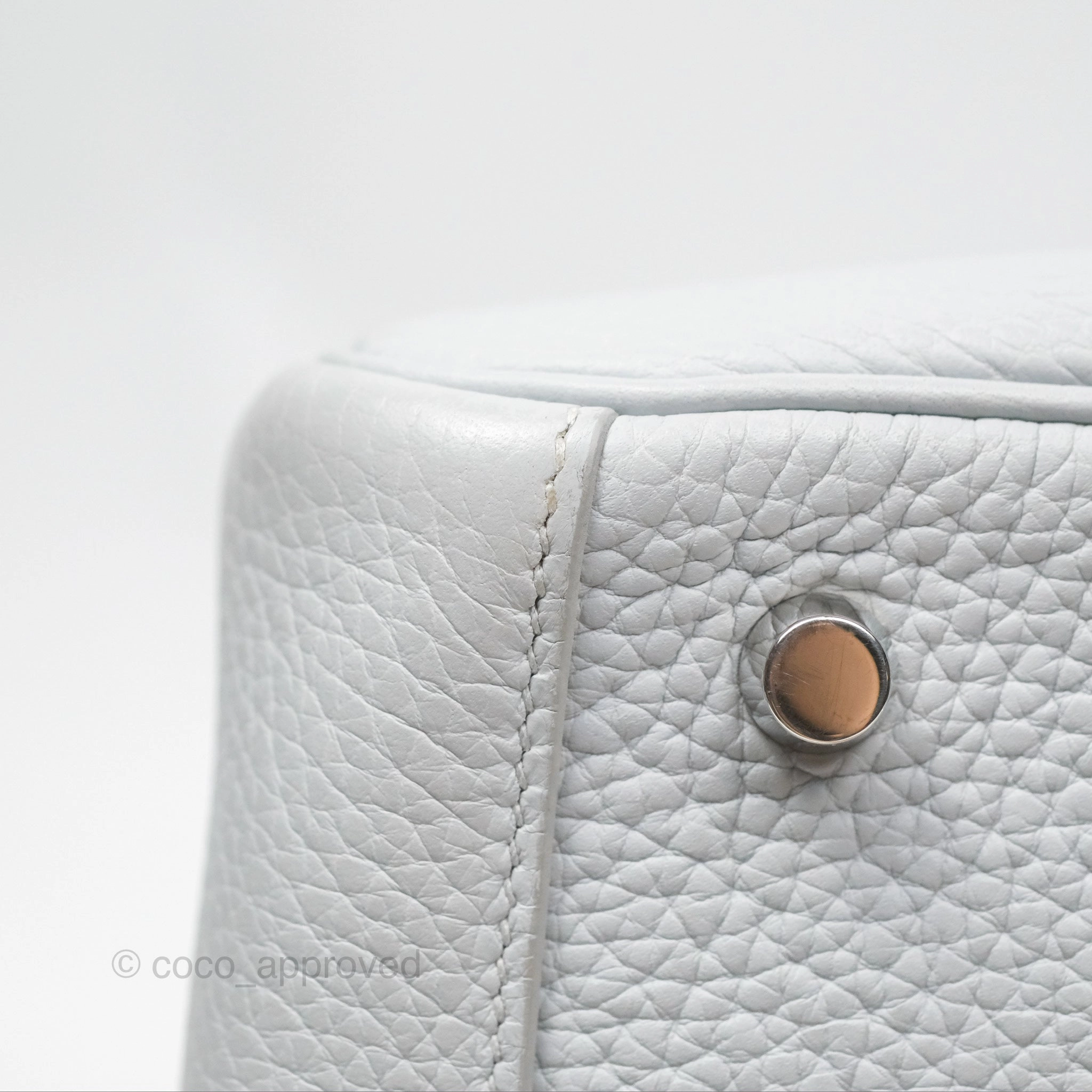 Herms Lindy 26 Blue Glacier 8U Taurillon Clemence Palladium Hardware