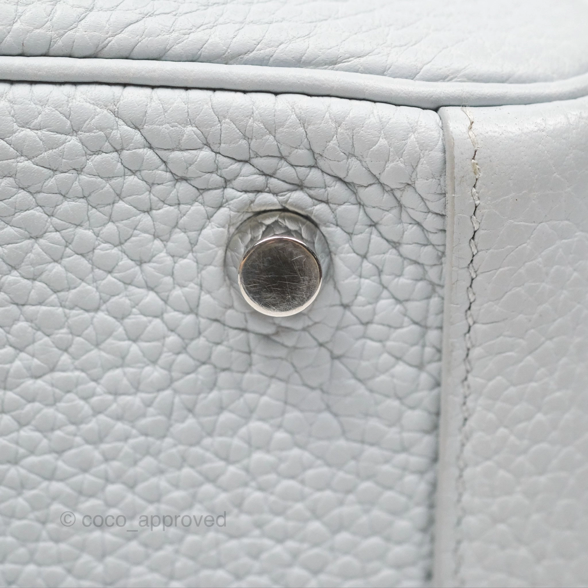 Herms Lindy 26 Blue Glacier 8U Taurillon Clemence Palladium Hardware