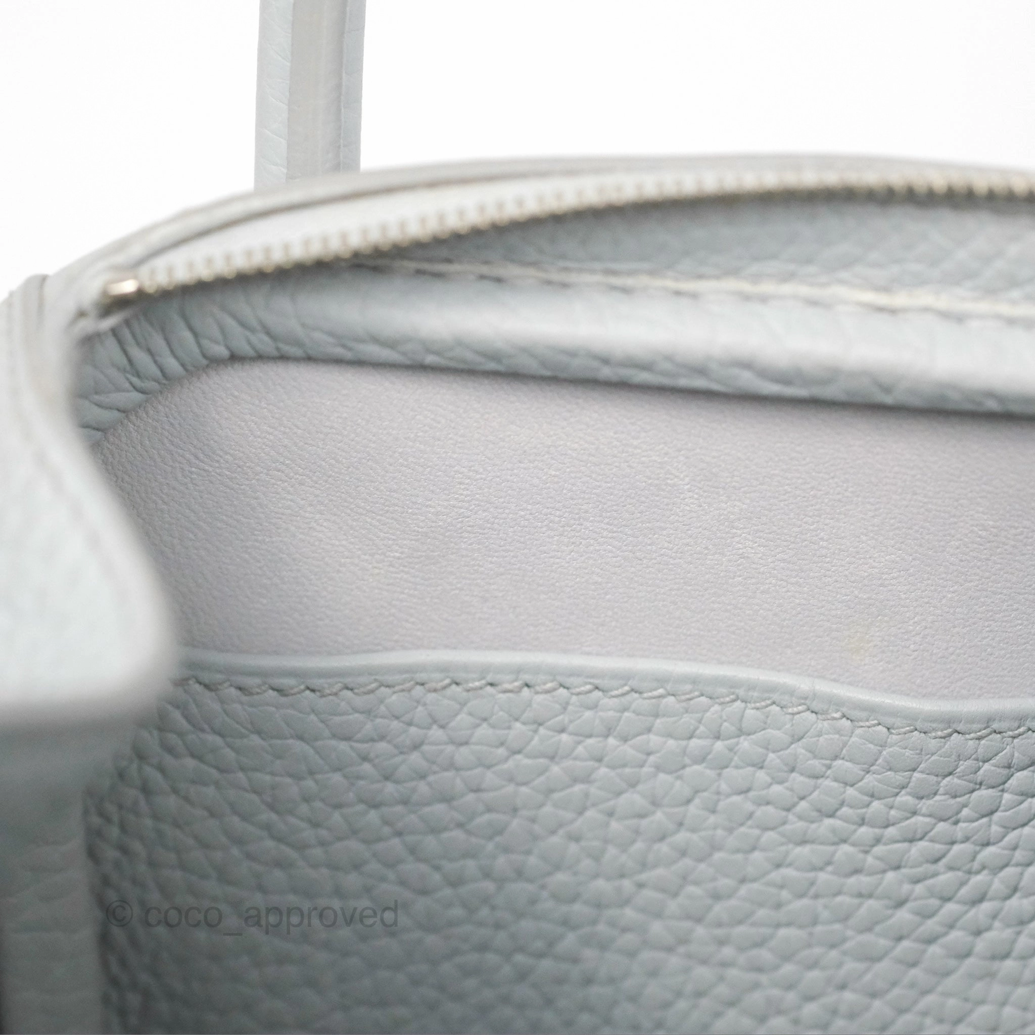 Herms Lindy 26 Blue Glacier 8U Taurillon Clemence Palladium Hardware