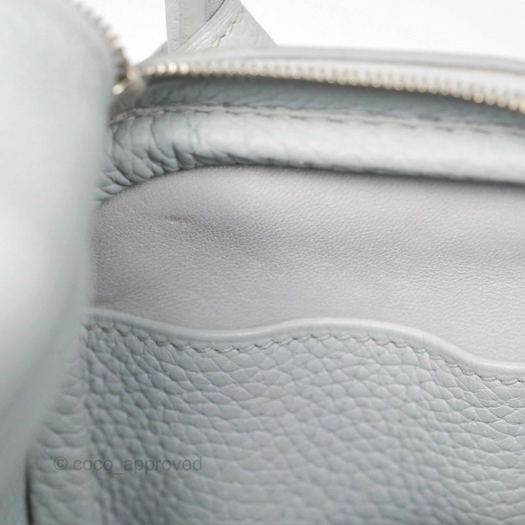 Herms Lindy 26 Blue Glacier 8U Taurillon Clemence Palladium Hardware