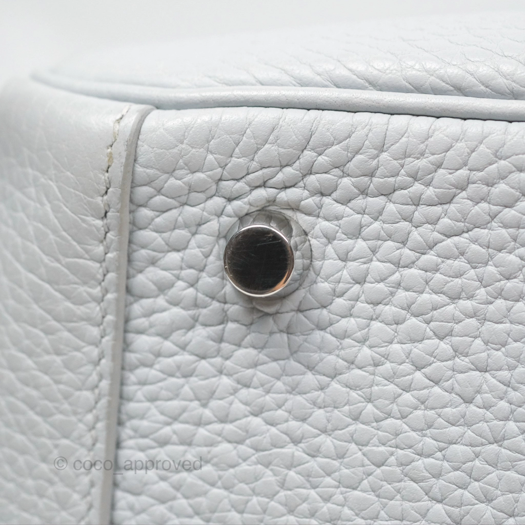 Herms Lindy 26 Blue Glacier 8U Taurillon Clemence Palladium Hardware