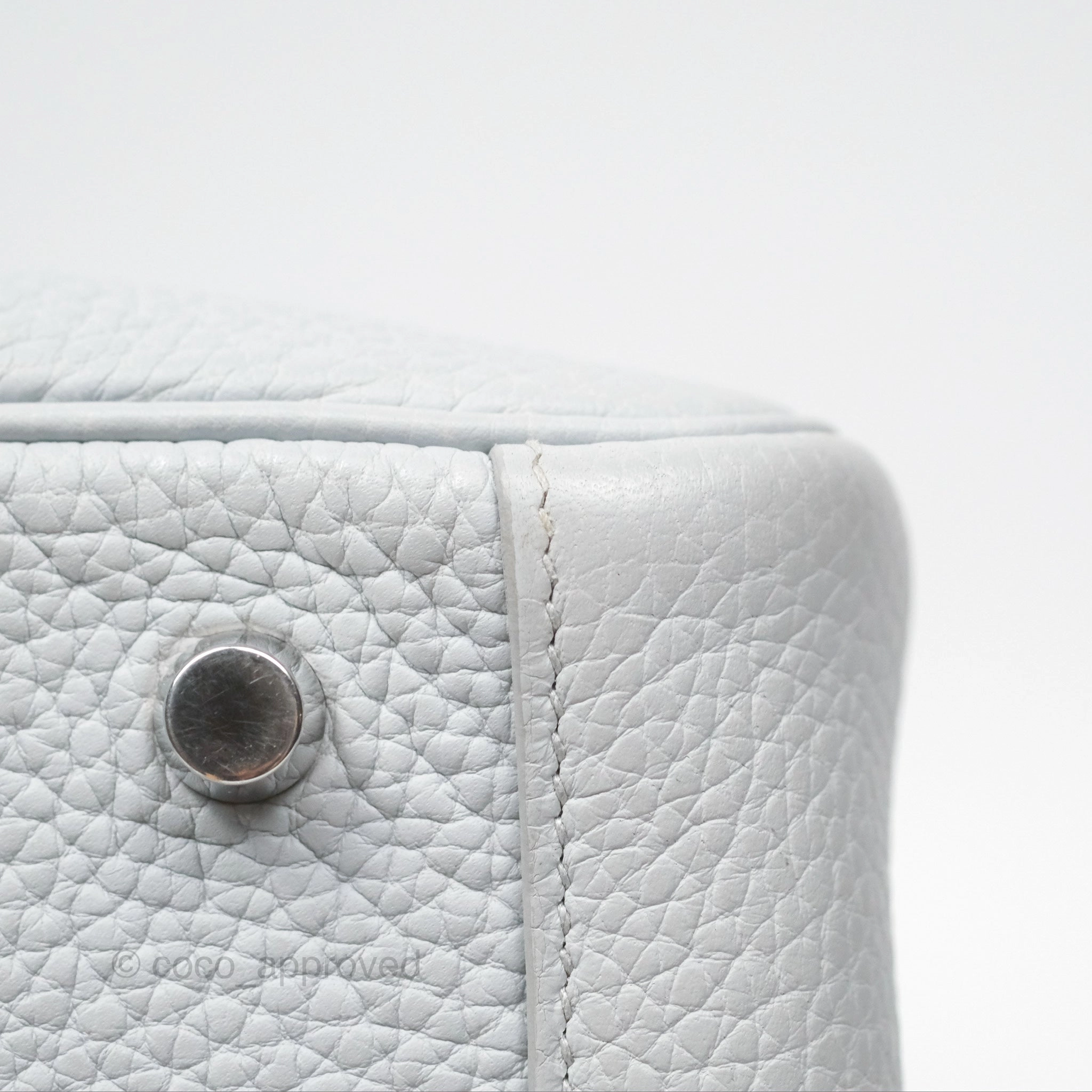 Herms Lindy 26 Blue Glacier 8U Taurillon Clemence Palladium Hardware
