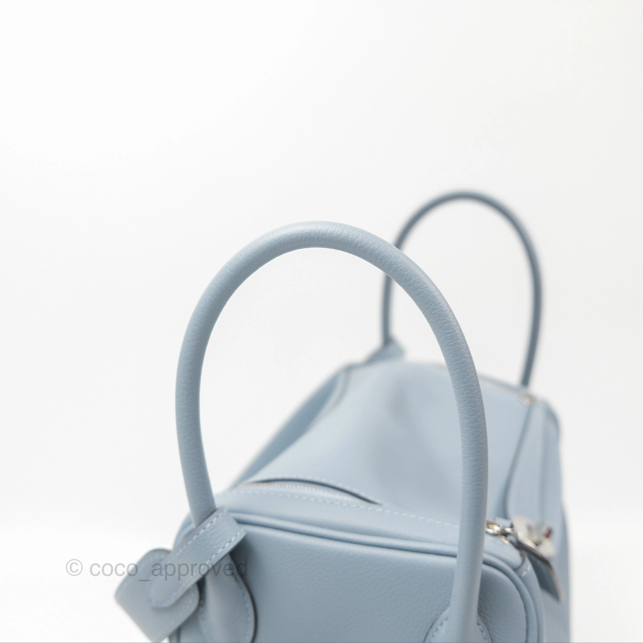Herms Lindy 26 Blue Lin Evercolor Palladium Hardware