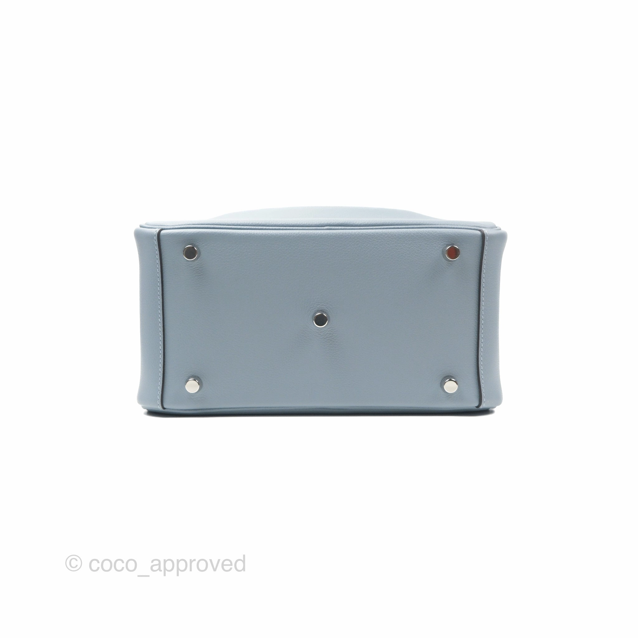Herms Lindy 26 Blue Lin Evercolor Palladium Hardware