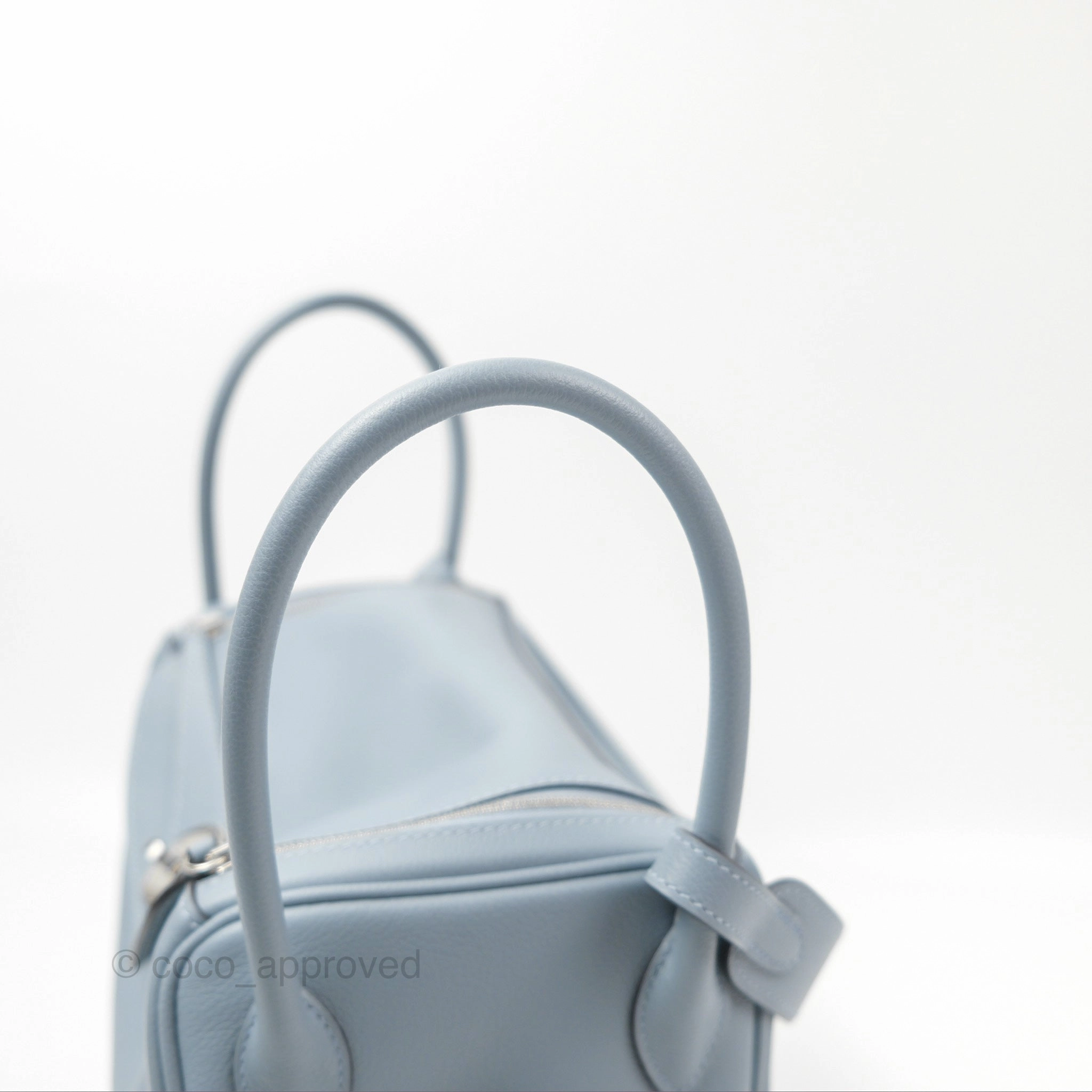 Herms Lindy 26 Blue Lin Evercolor Palladium Hardware