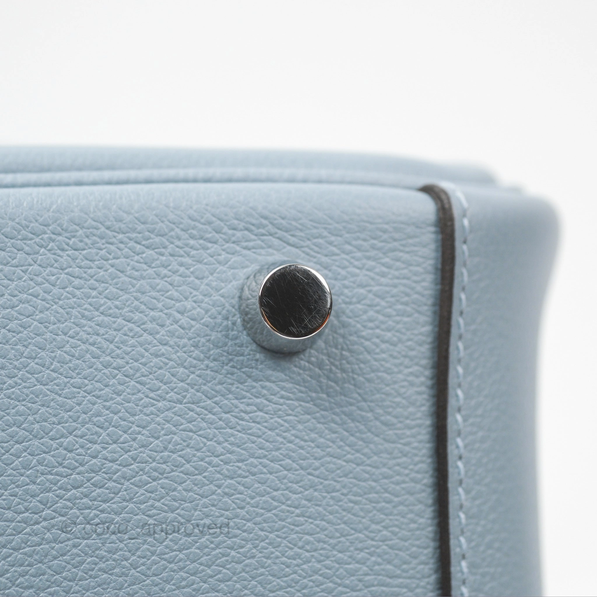 Herms Lindy 26 Blue Lin Evercolor Palladium Hardware