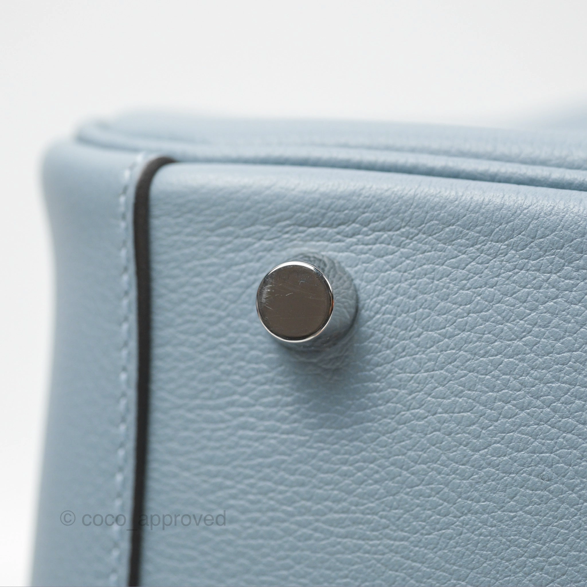 Herms Lindy 26 Blue Lin Evercolor Palladium Hardware