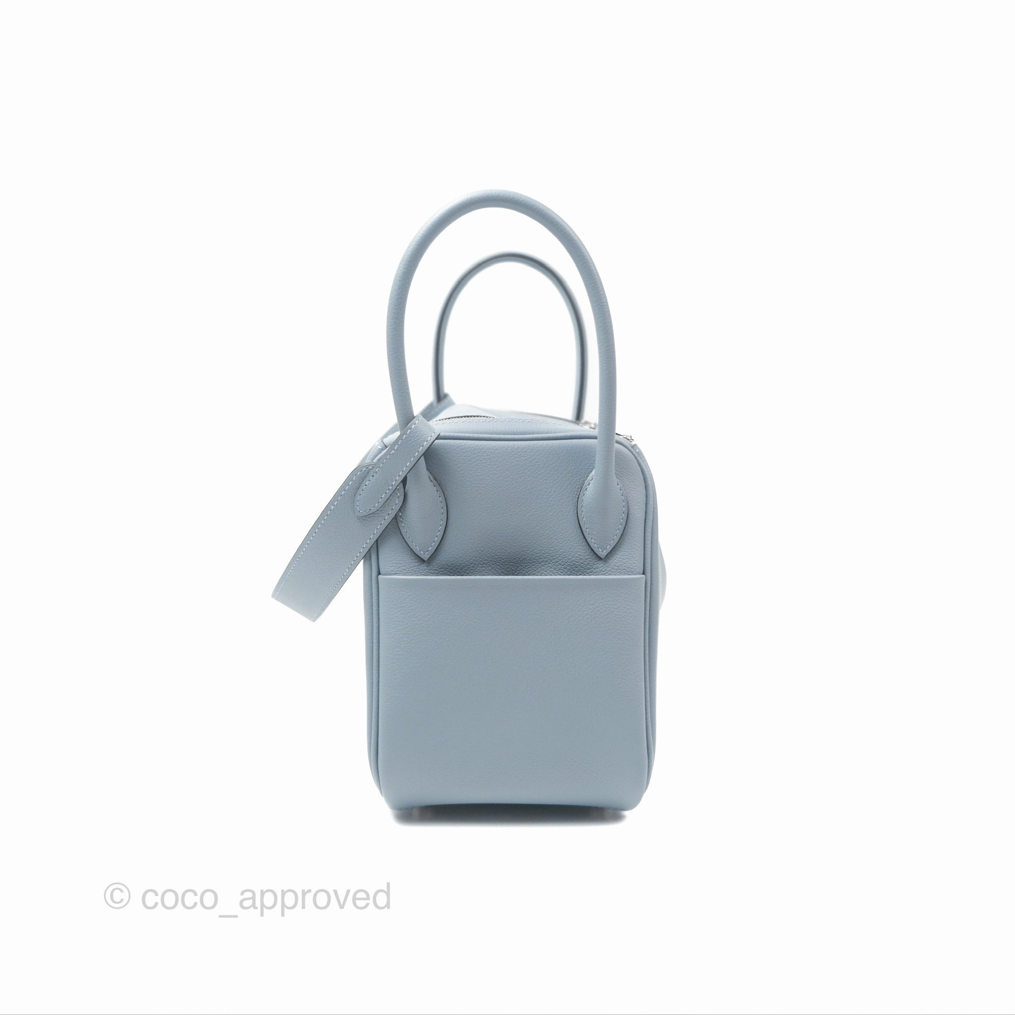 Herms Lindy 26 Blue Lin Evercolor Palladium Hardware