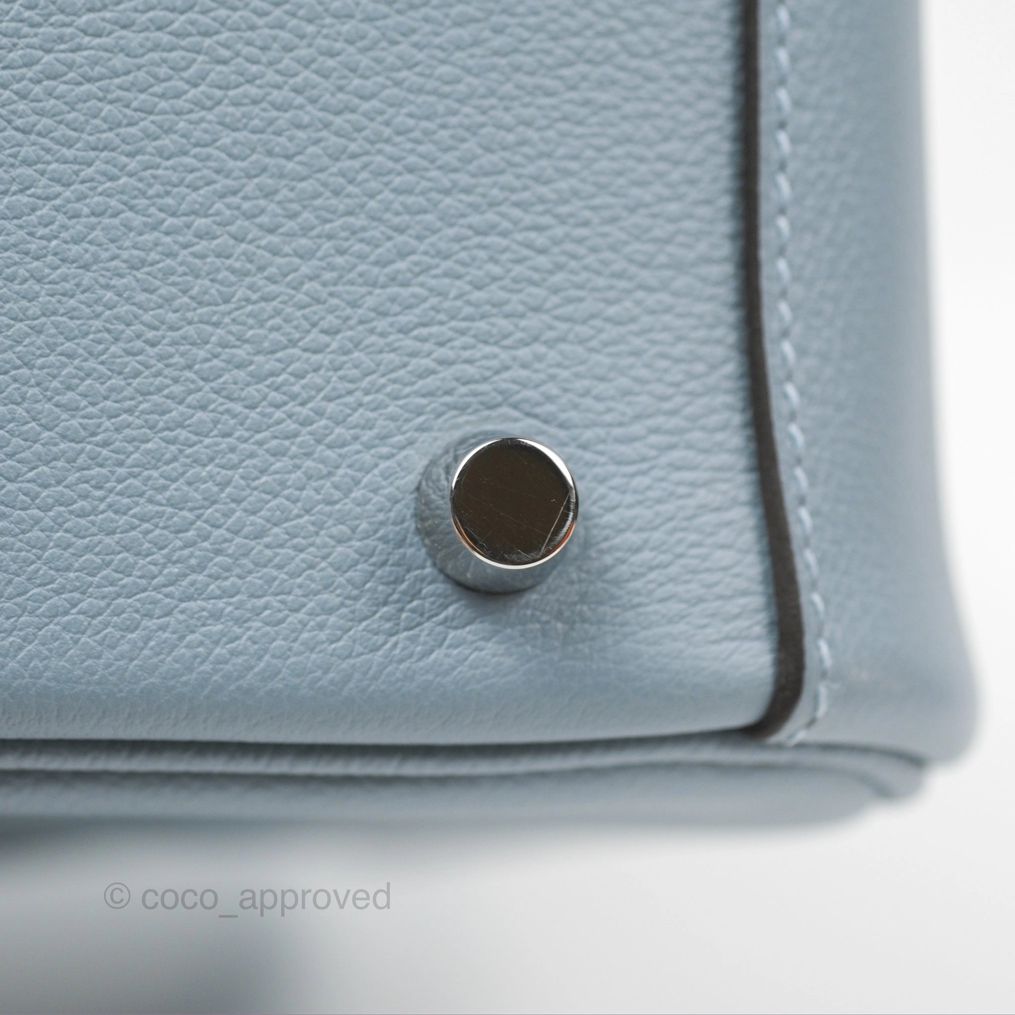 Herms Lindy 26 Blue Lin Evercolor Palladium Hardware