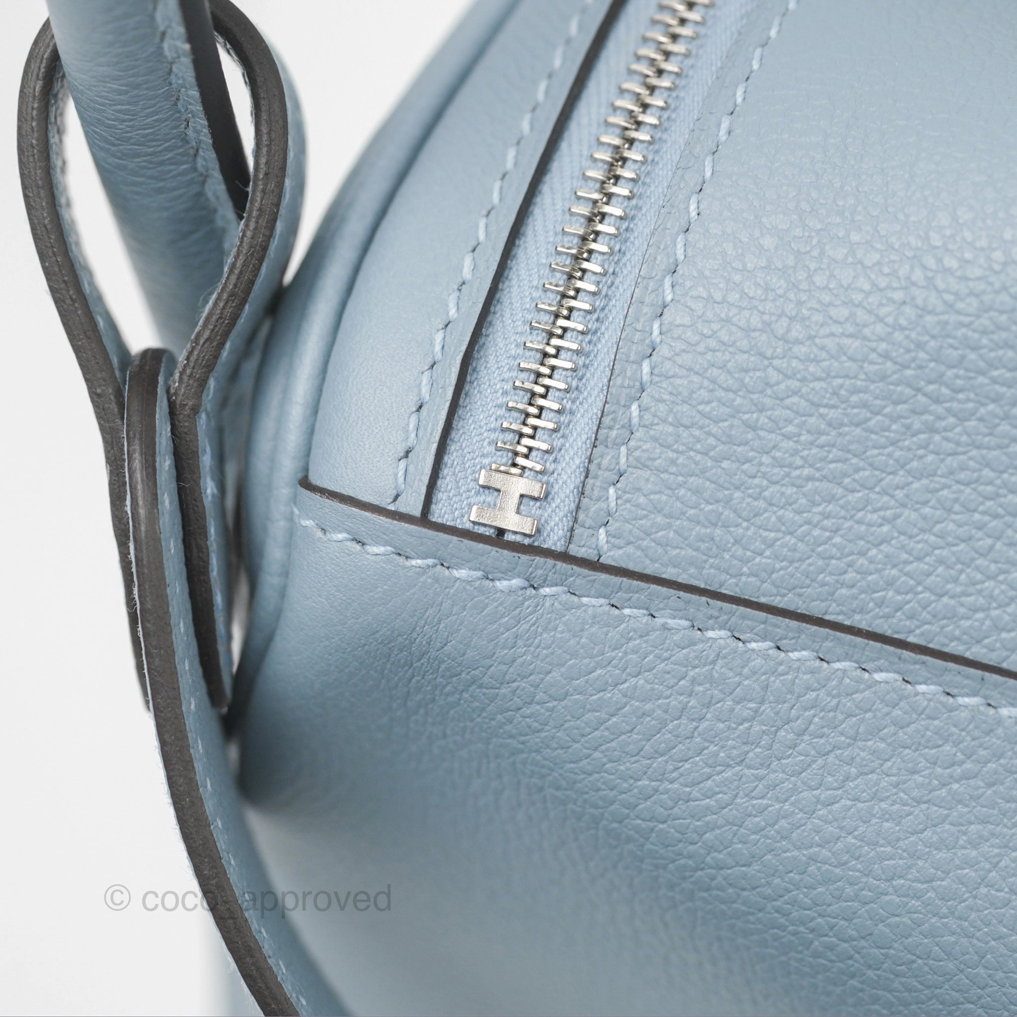Herms Lindy 26 Blue Lin Evercolor Palladium Hardware