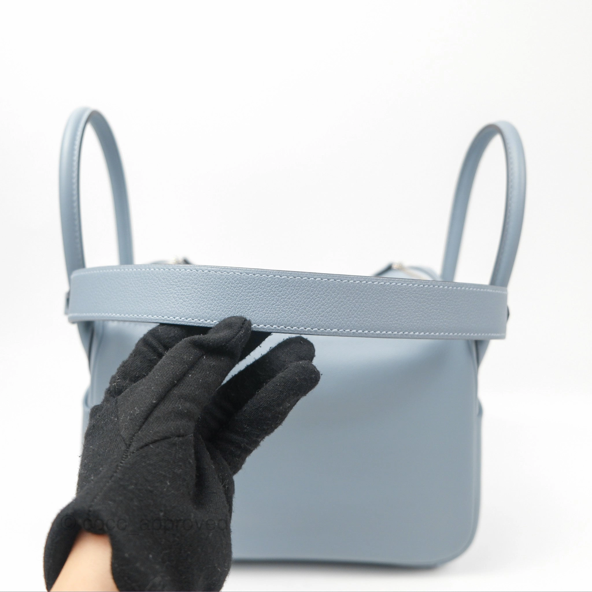 Herms Lindy 26 Blue Lin Evercolor Palladium Hardware