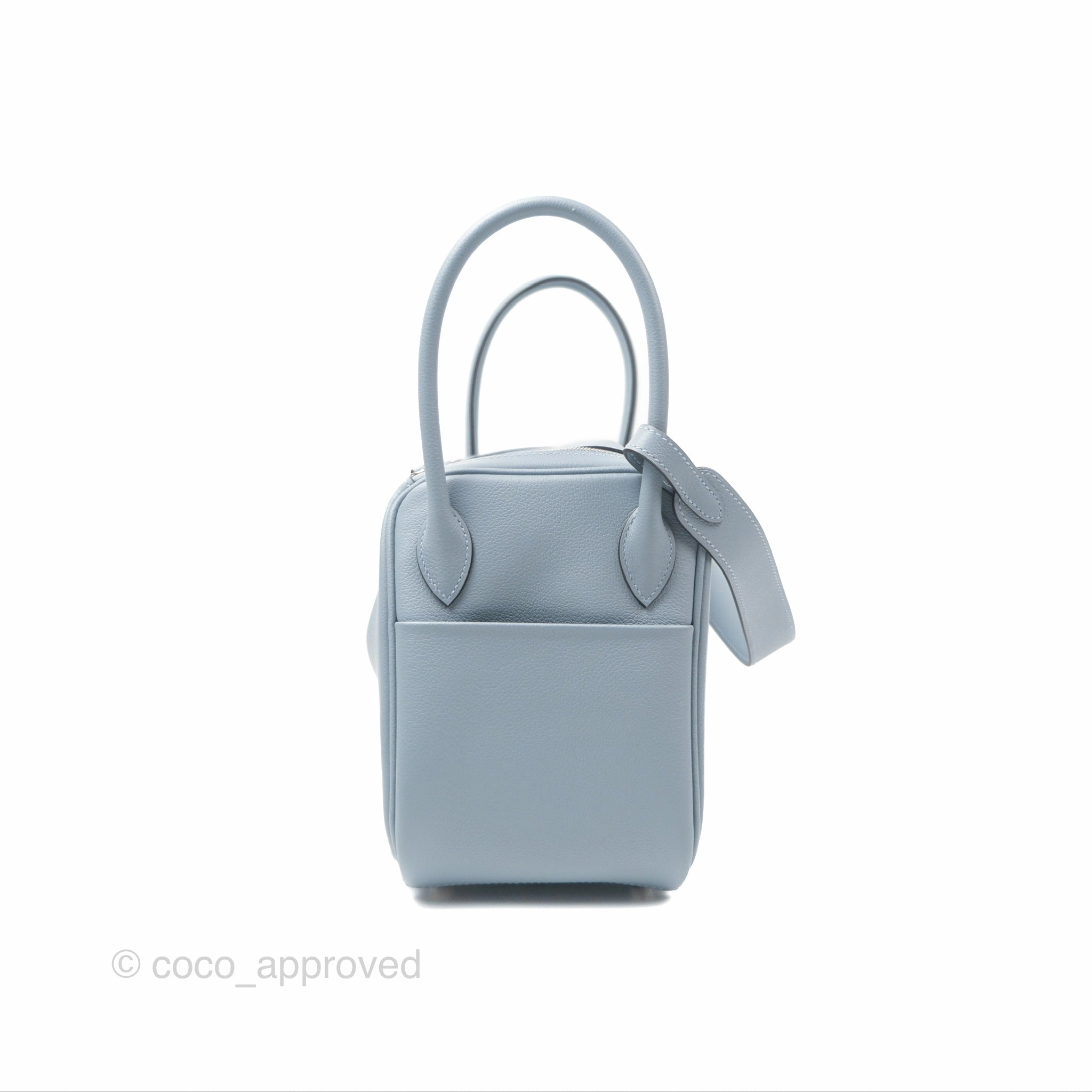 Herms Lindy 26 Blue Lin Evercolor Palladium Hardware