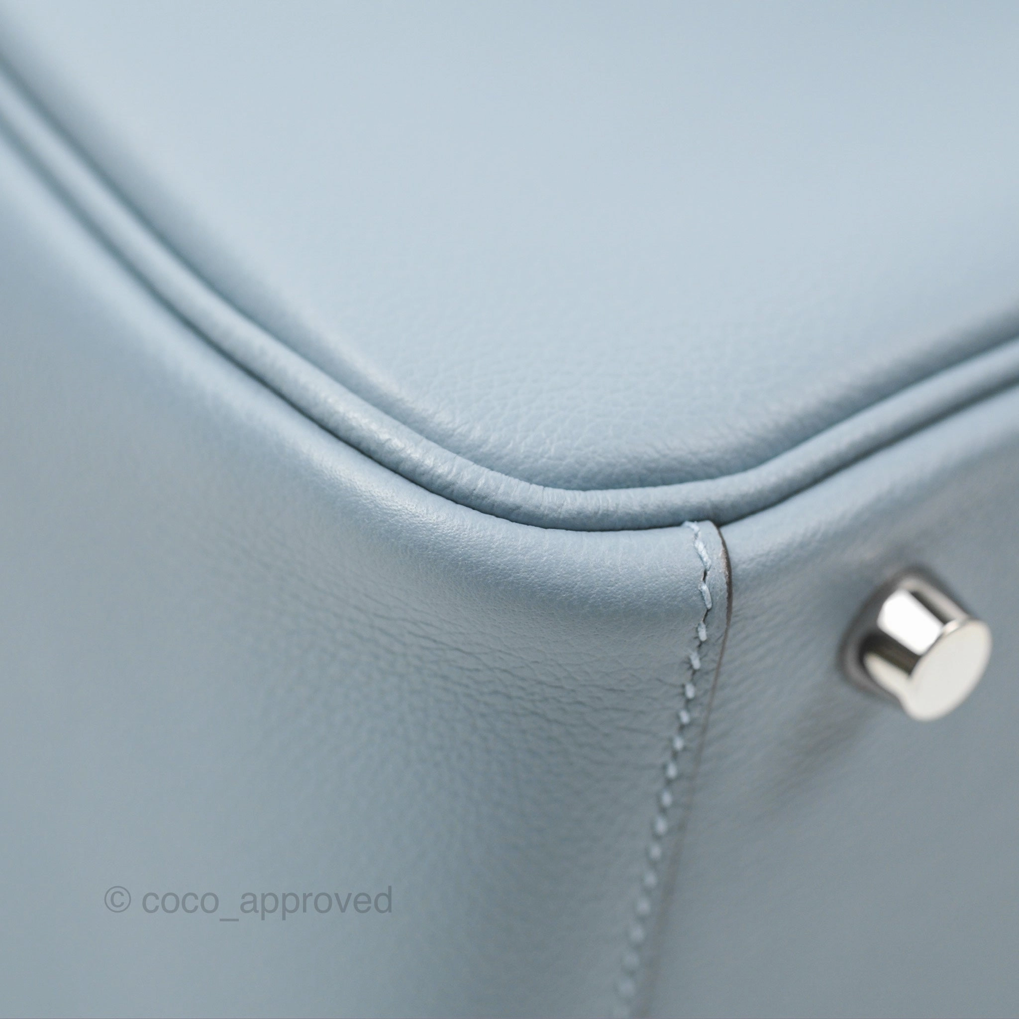 Herms Lindy 26 Blue Lin Evercolor Palladium Hardware