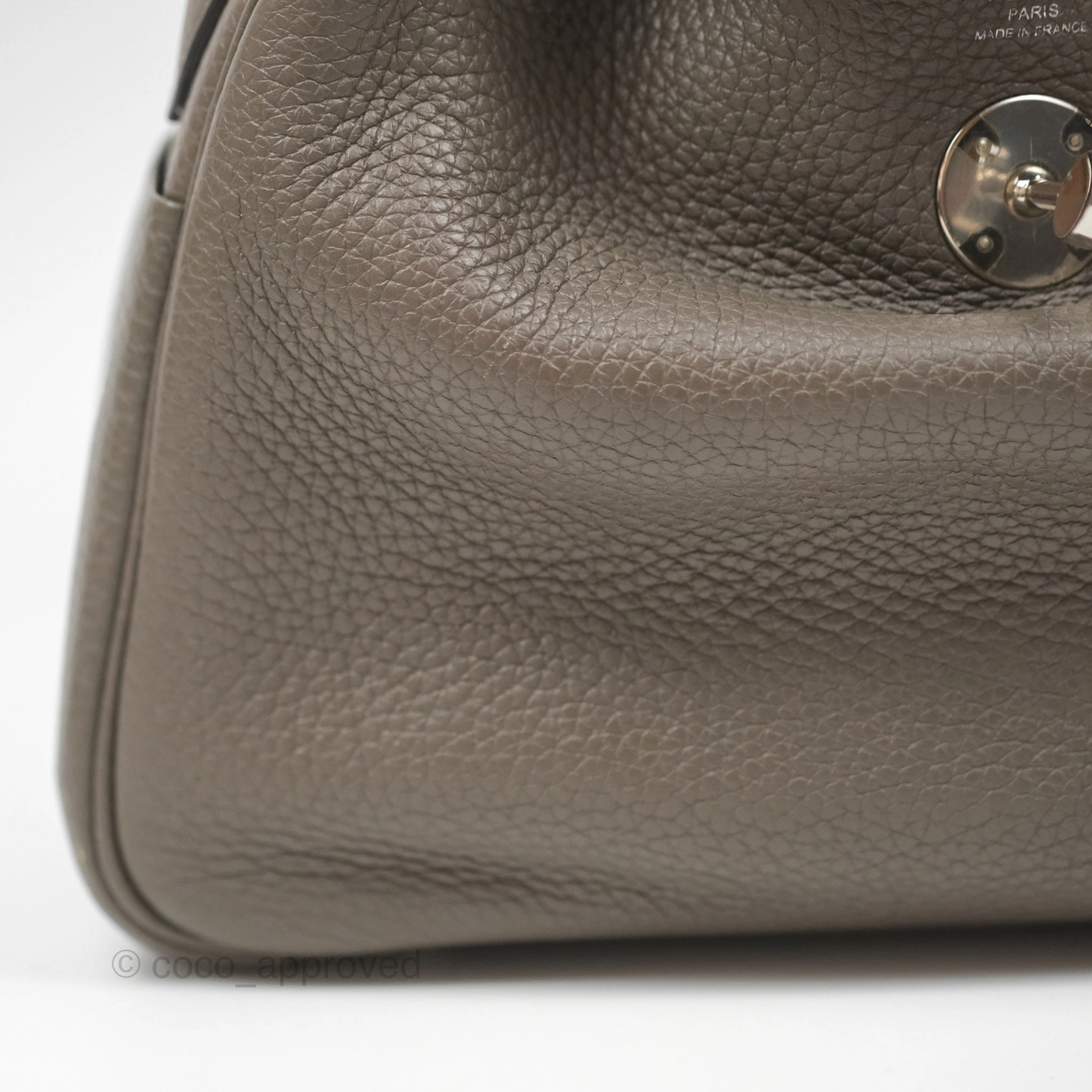 Herms Lindy 26 Etain 8F Clemence Palladium Hardware
