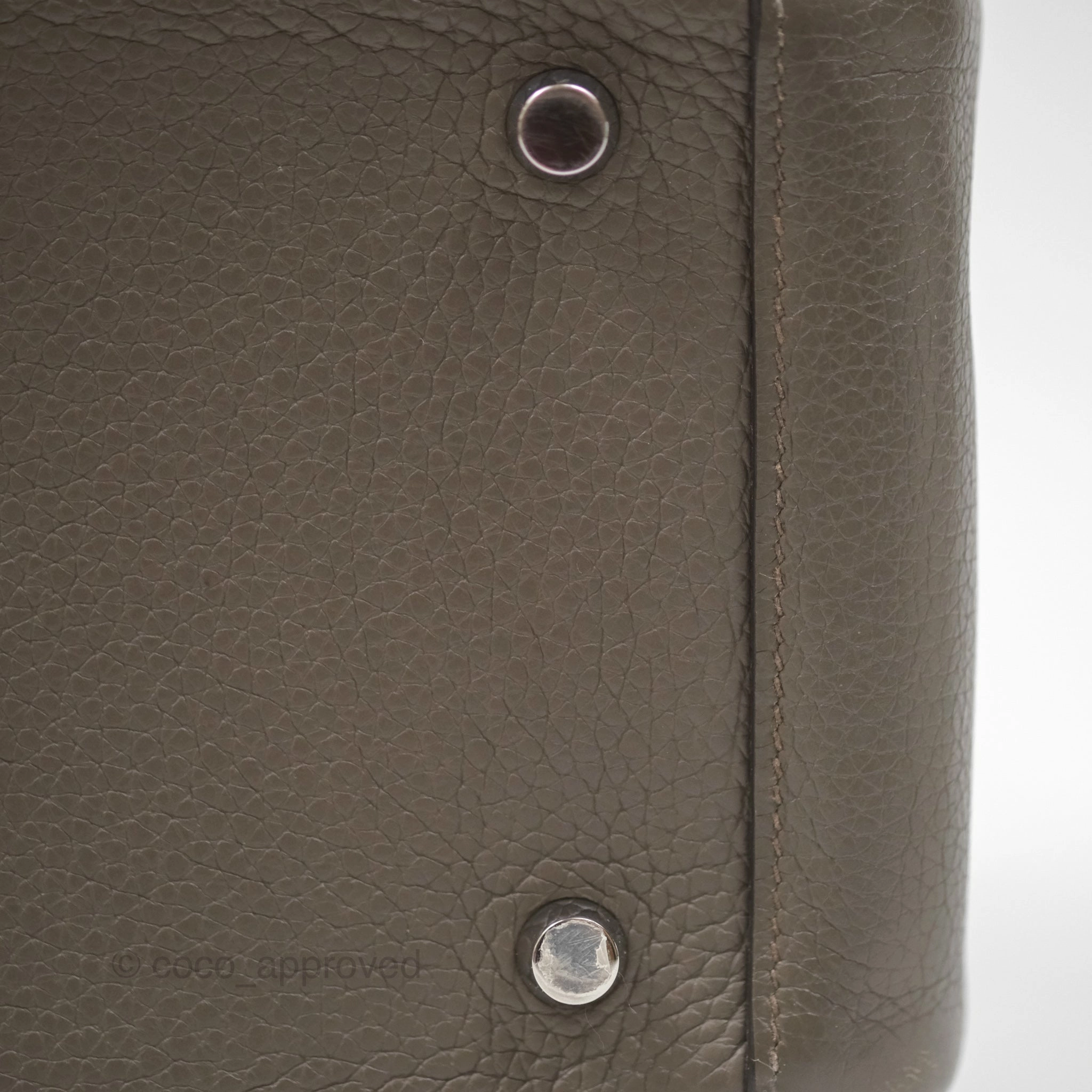 Herms Lindy 26 Etain 8F Clemence Palladium Hardware