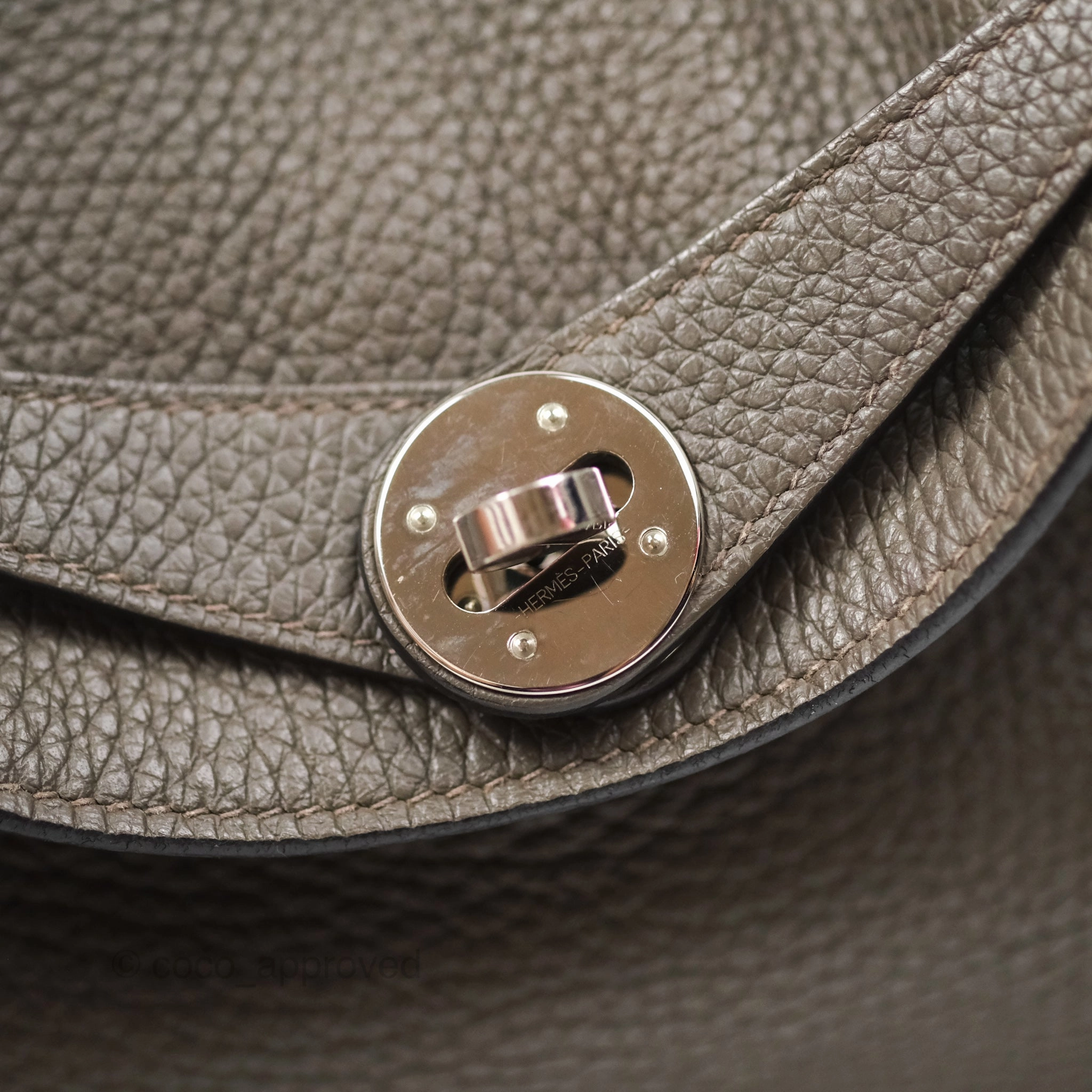Herms Lindy 26 Etain 8F Clemence Palladium Hardware