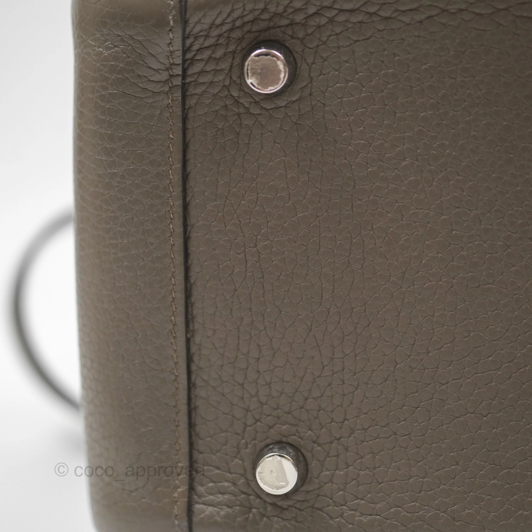 Herms Lindy 26 Etain 8F Clemence Palladium Hardware