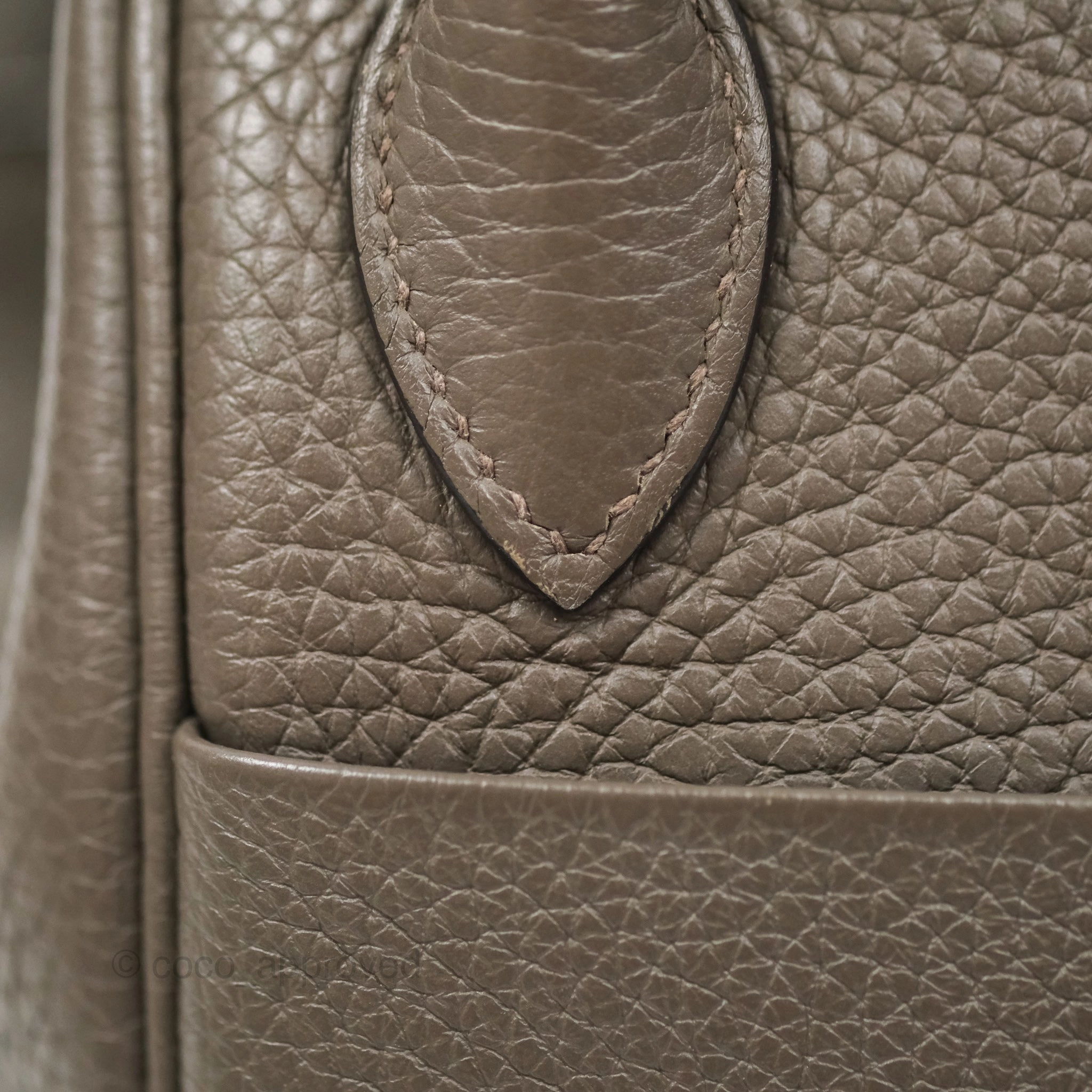 Herms Lindy 26 Etain 8F Clemence Palladium Hardware