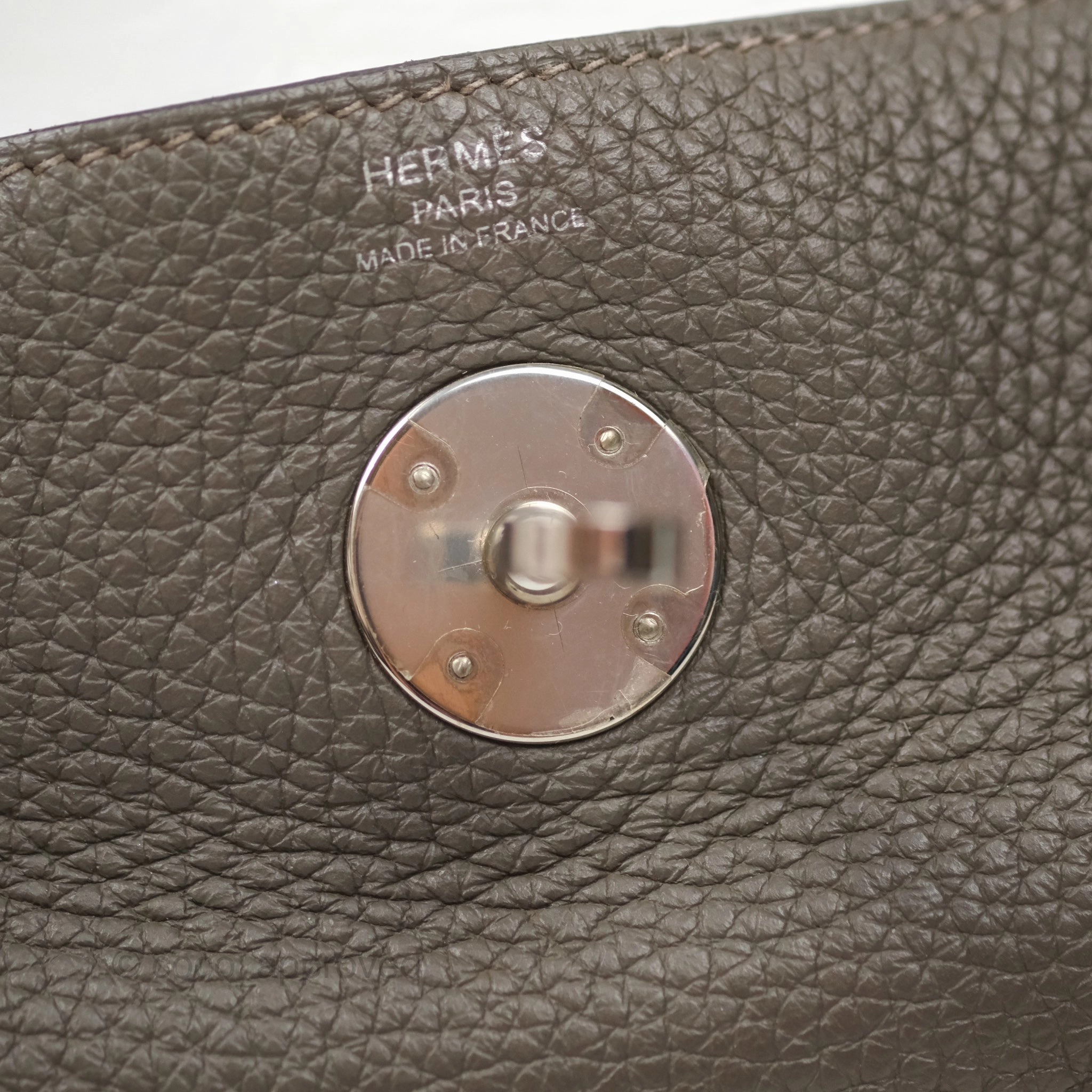 Herms Lindy 26 Etain 8F Clemence Palladium Hardware