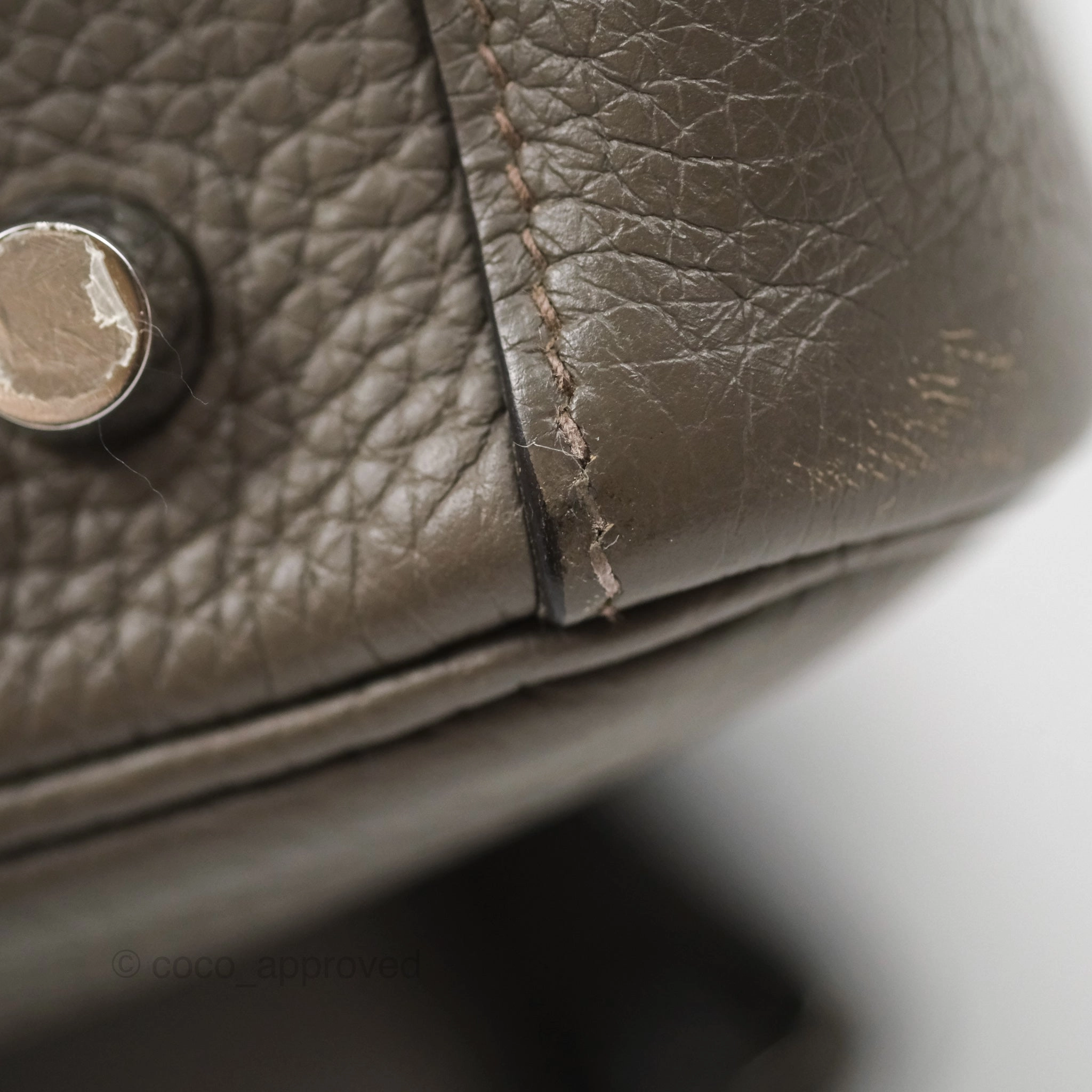 Herms Lindy 26 Etain 8F Clemence Palladium Hardware