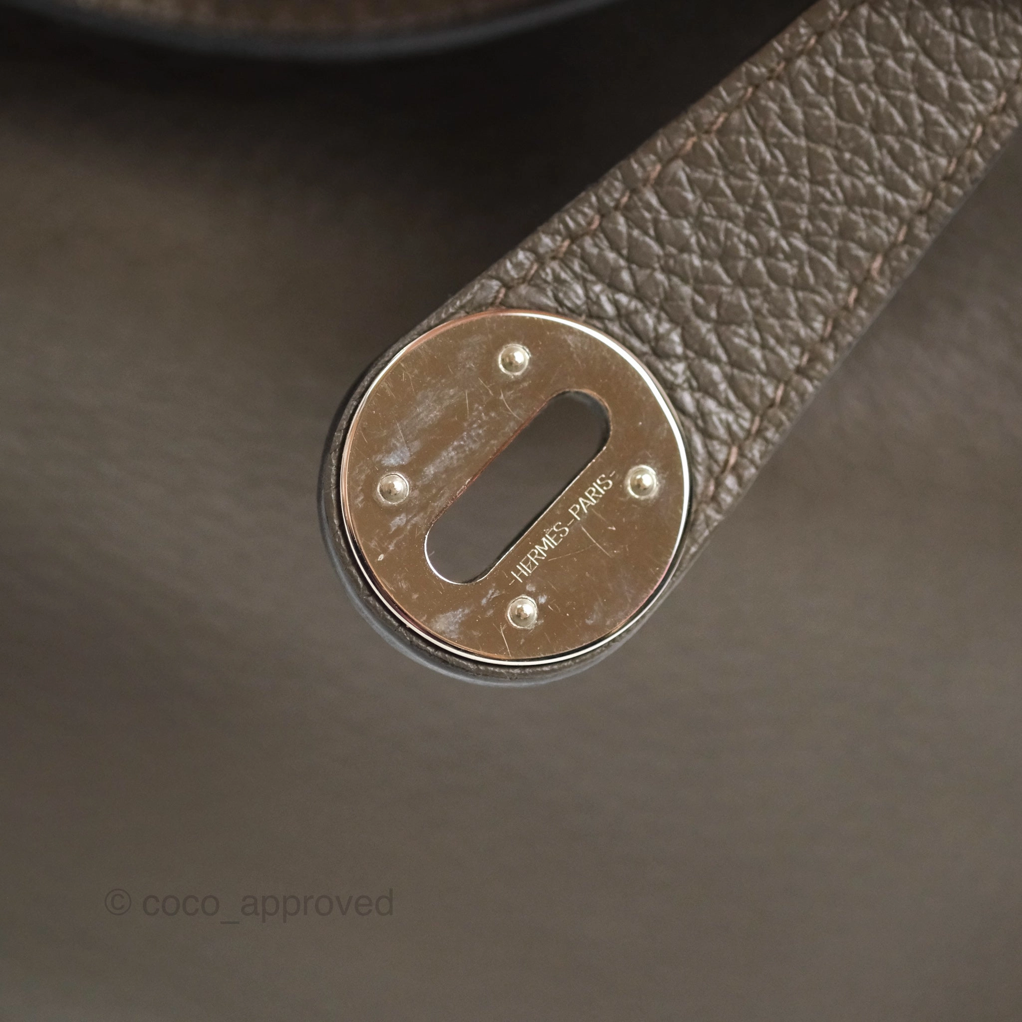 Herms Lindy 26 Etain 8F Clemence Palladium Hardware