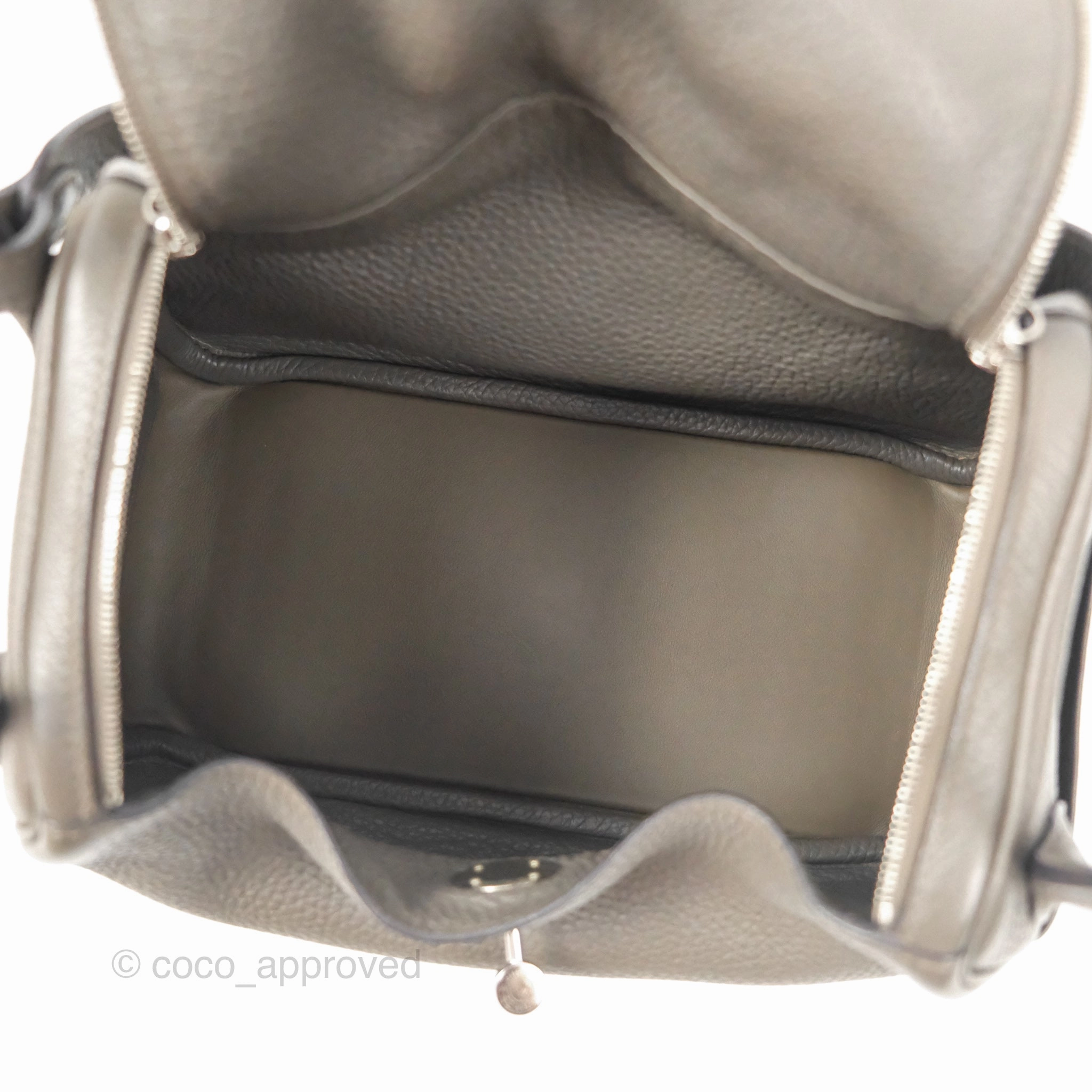 Herms Lindy 26 Etain 8F Clemence Palladium Hardware