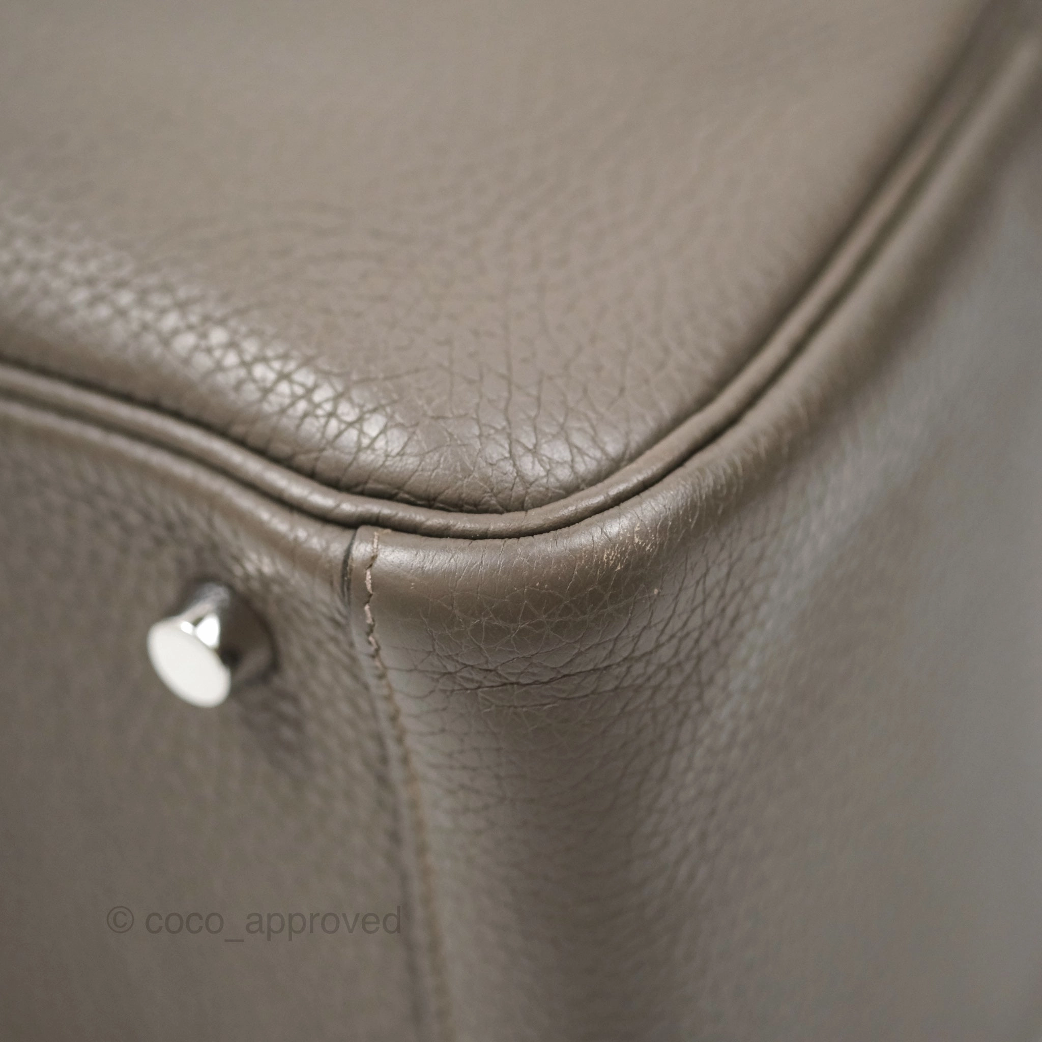 Herms Lindy 26 Etain 8F Clemence Palladium Hardware