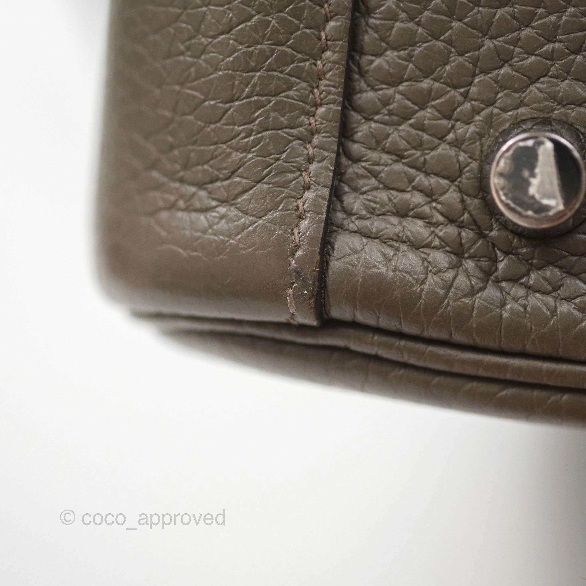 Herms Lindy 26 Etain 8F Clemence Palladium Hardware