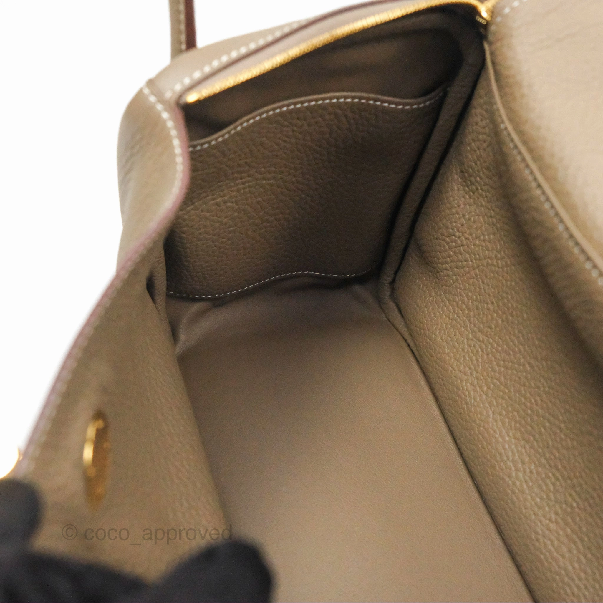 Herms Lindy 26 Etoupe Clemence Gold Hardware
