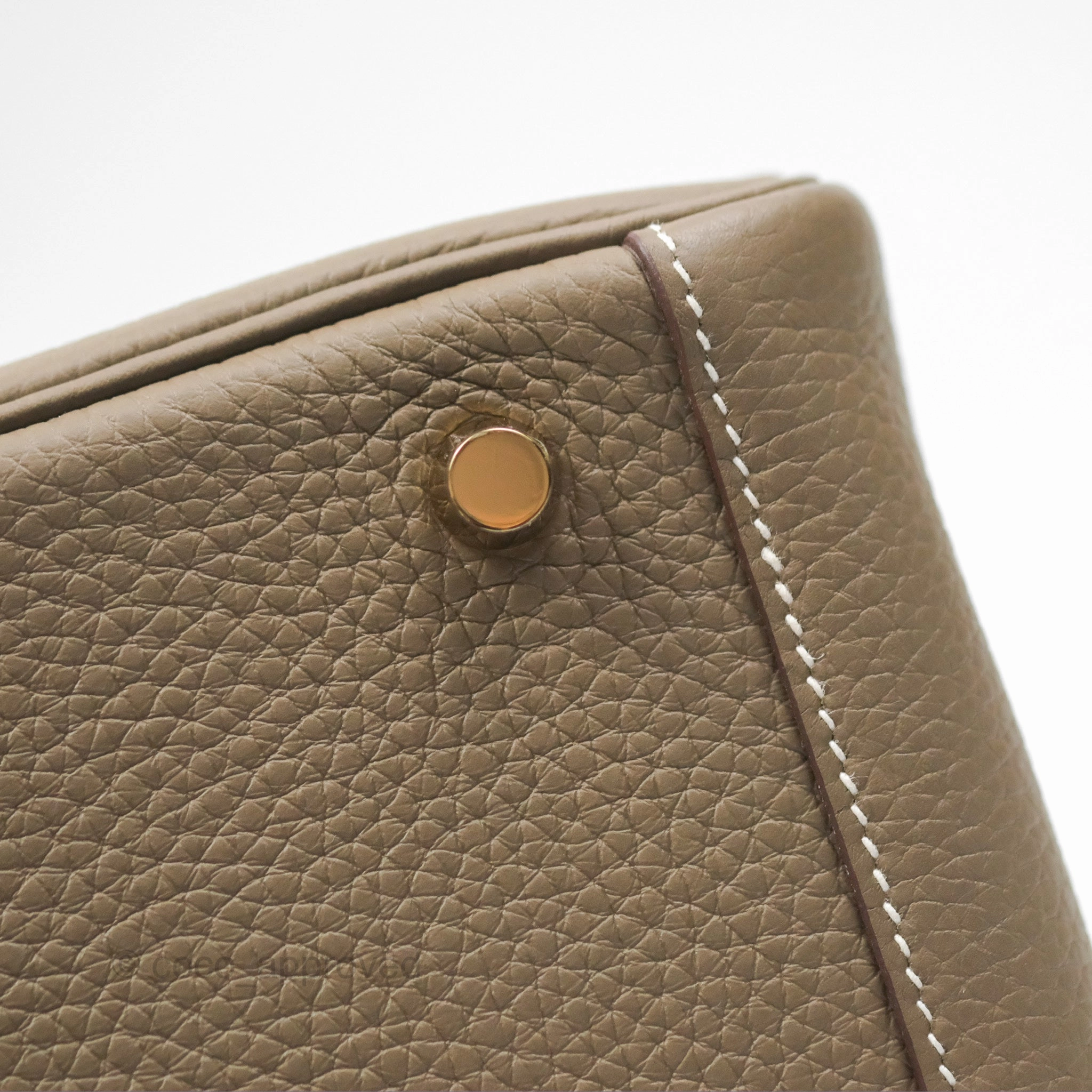 Herms Lindy 26 Etoupe Clemence Gold Hardware