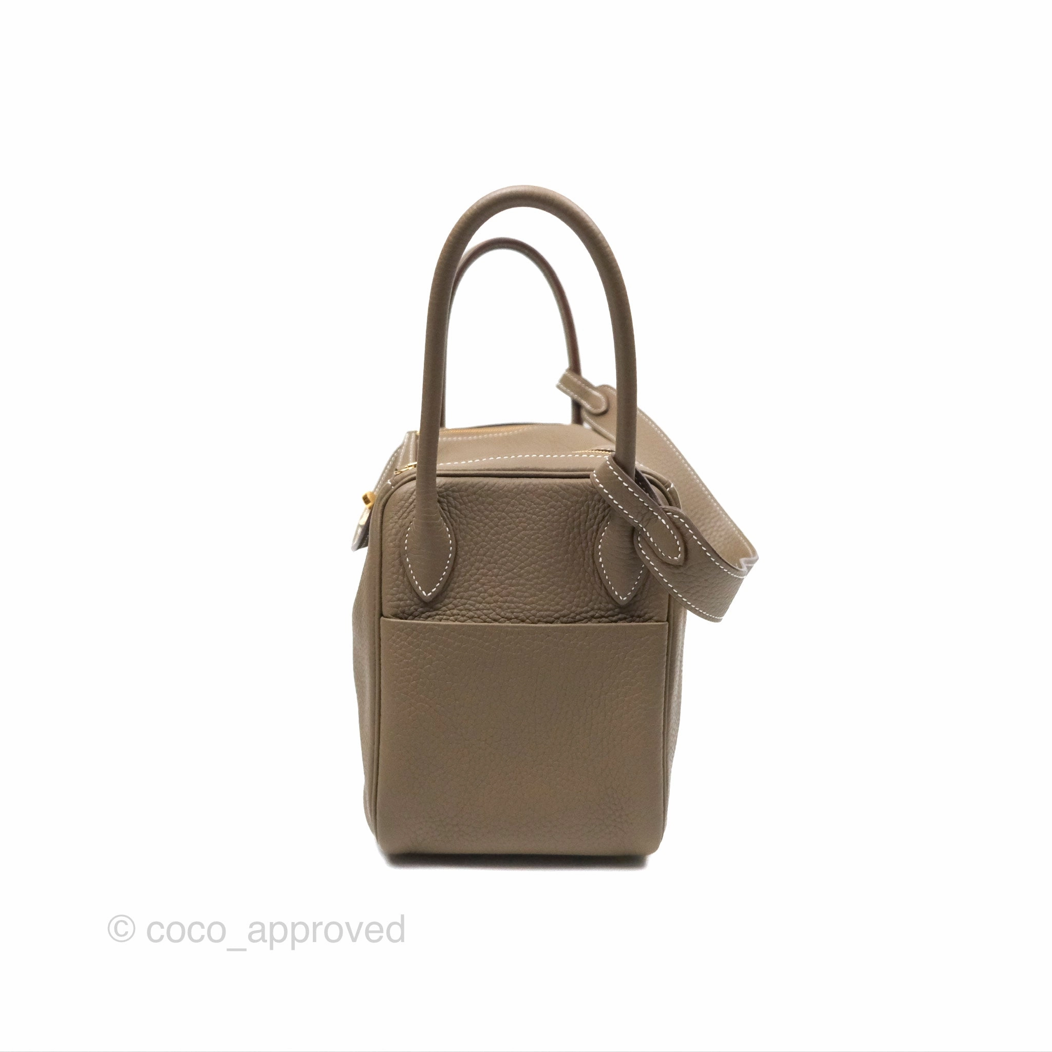 Herms Lindy 26 Etoupe Clemence Gold Hardware