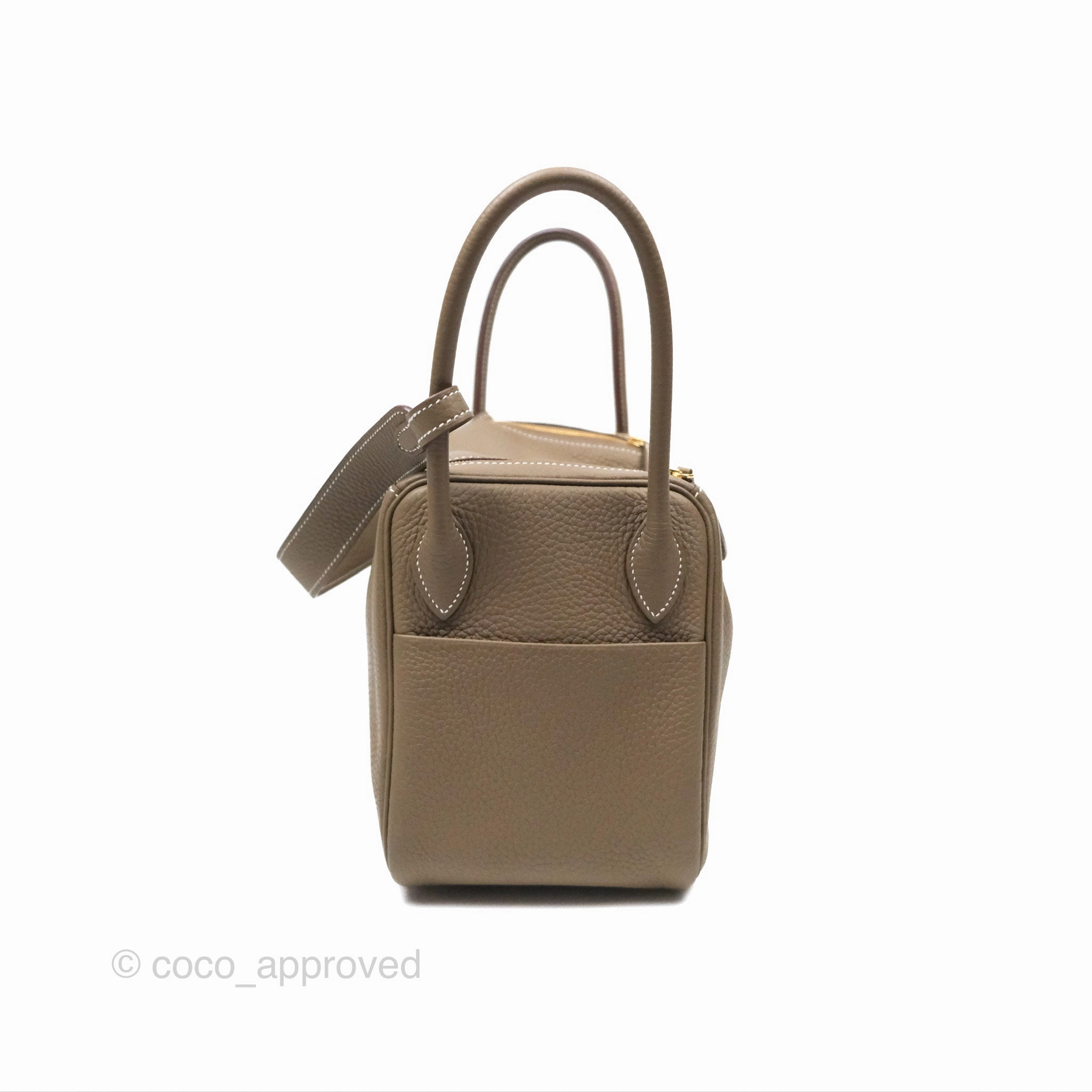 Herms Lindy 26 Etoupe Clemence Gold Hardware