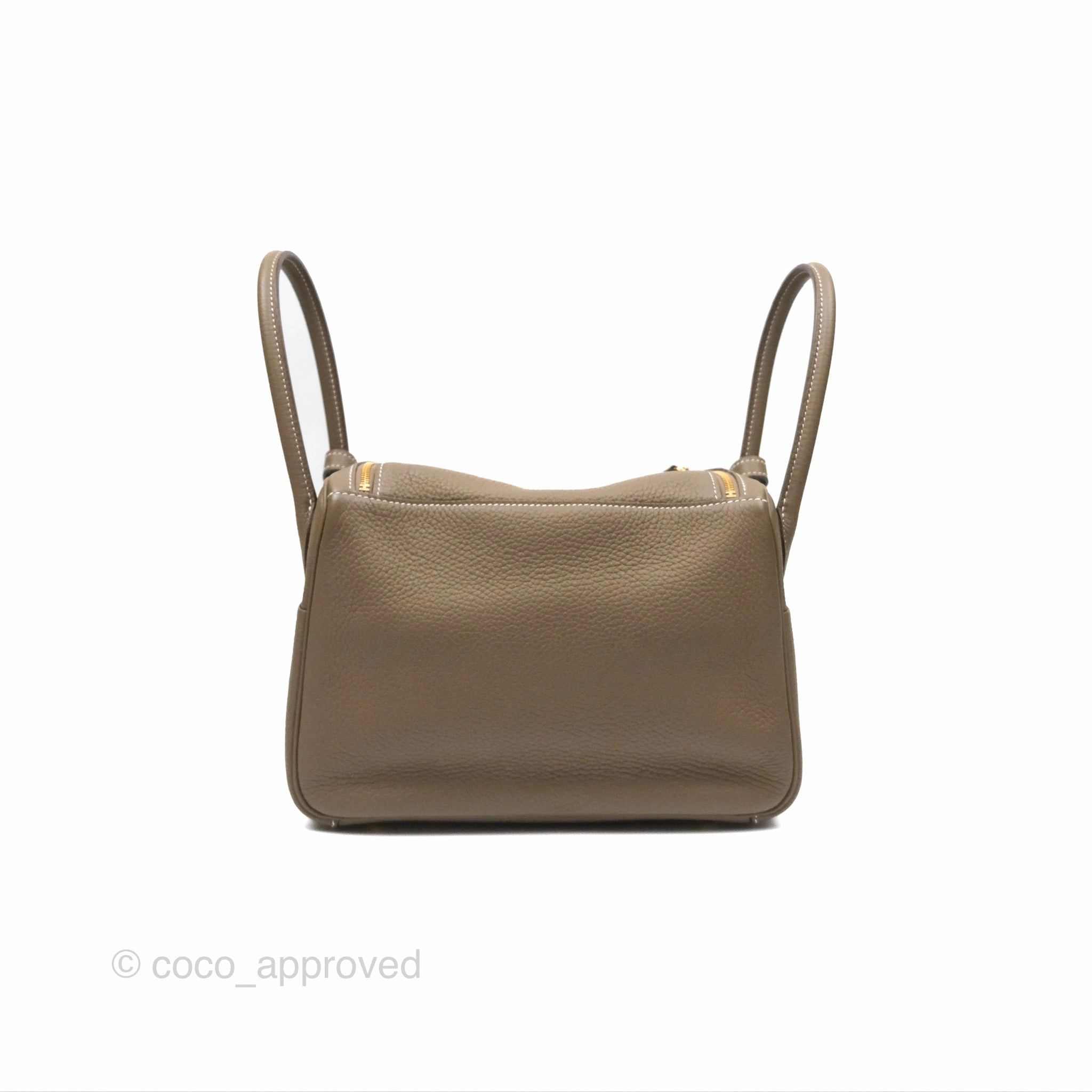 Herms Lindy 26 Etoupe Clemence Gold Hardware