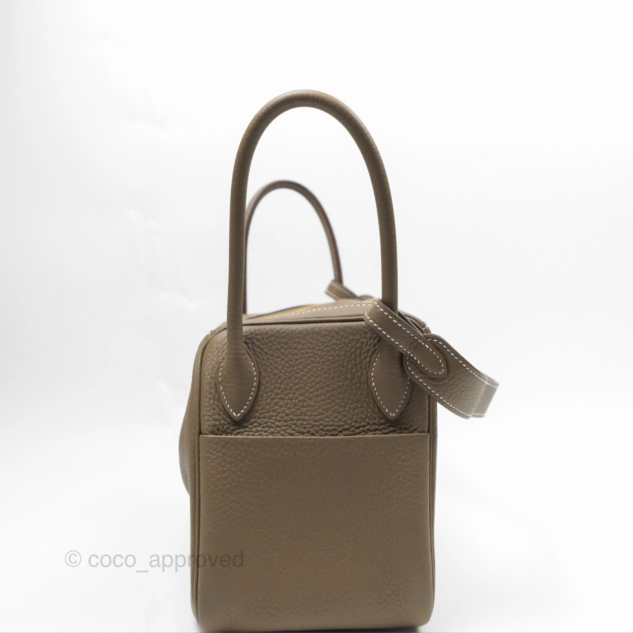 Herms Lindy 26 Etoupe Clemence Gold Hardware