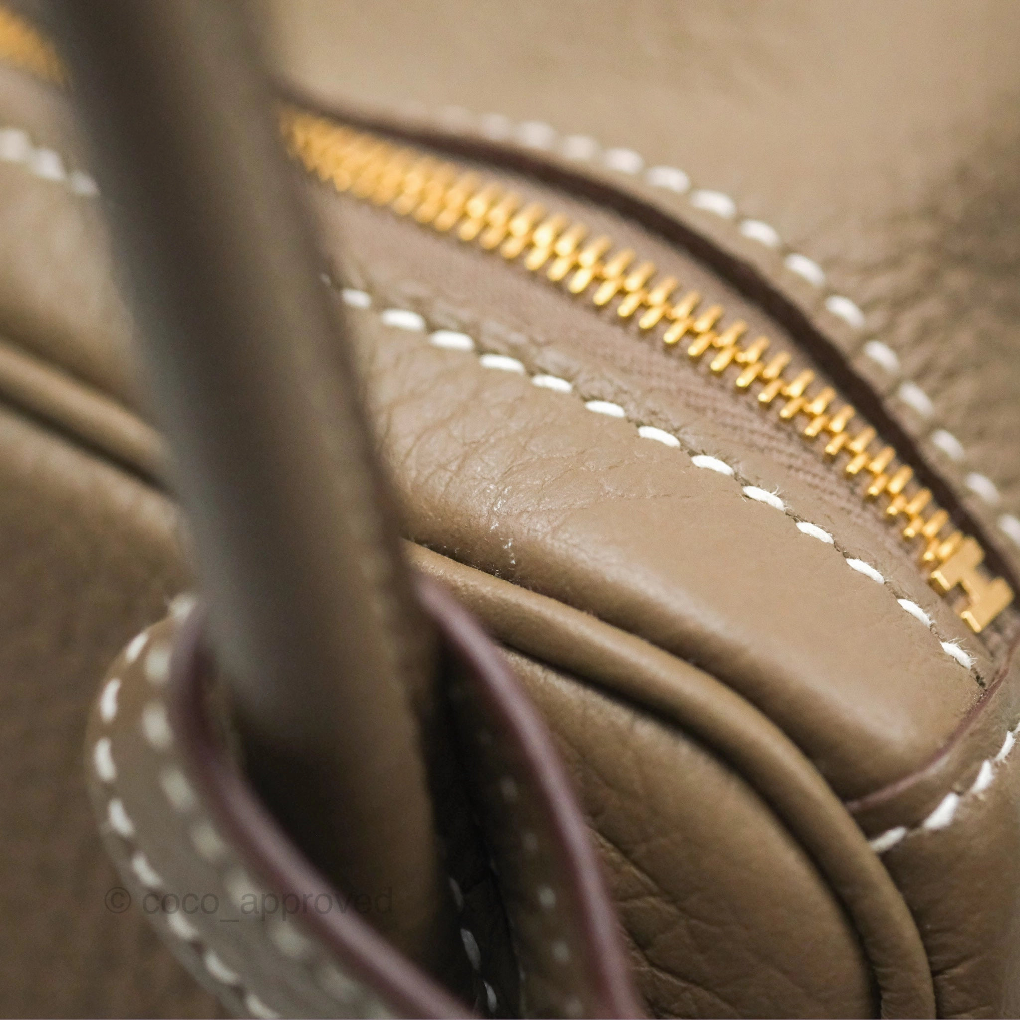 Herms Lindy 26 Etoupe Clemence Gold Hardware